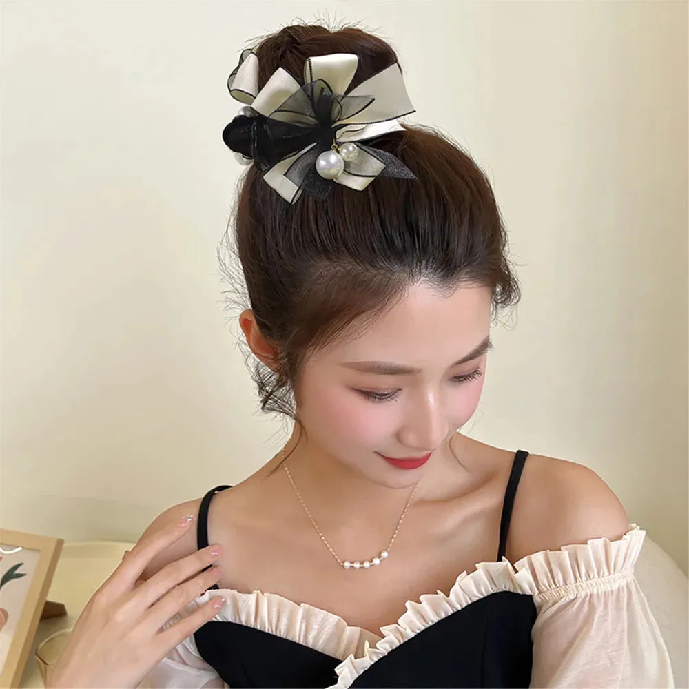 Butterfly Pearl Fringe Hair Clip