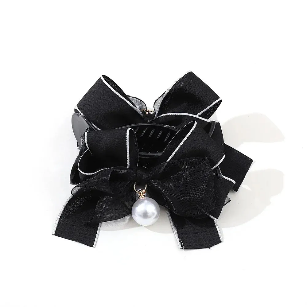 Butterfly Pearl Fringe Hair Clip