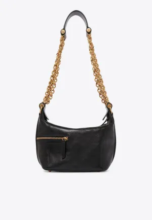 Camera Chain Leather Shoulder Bag