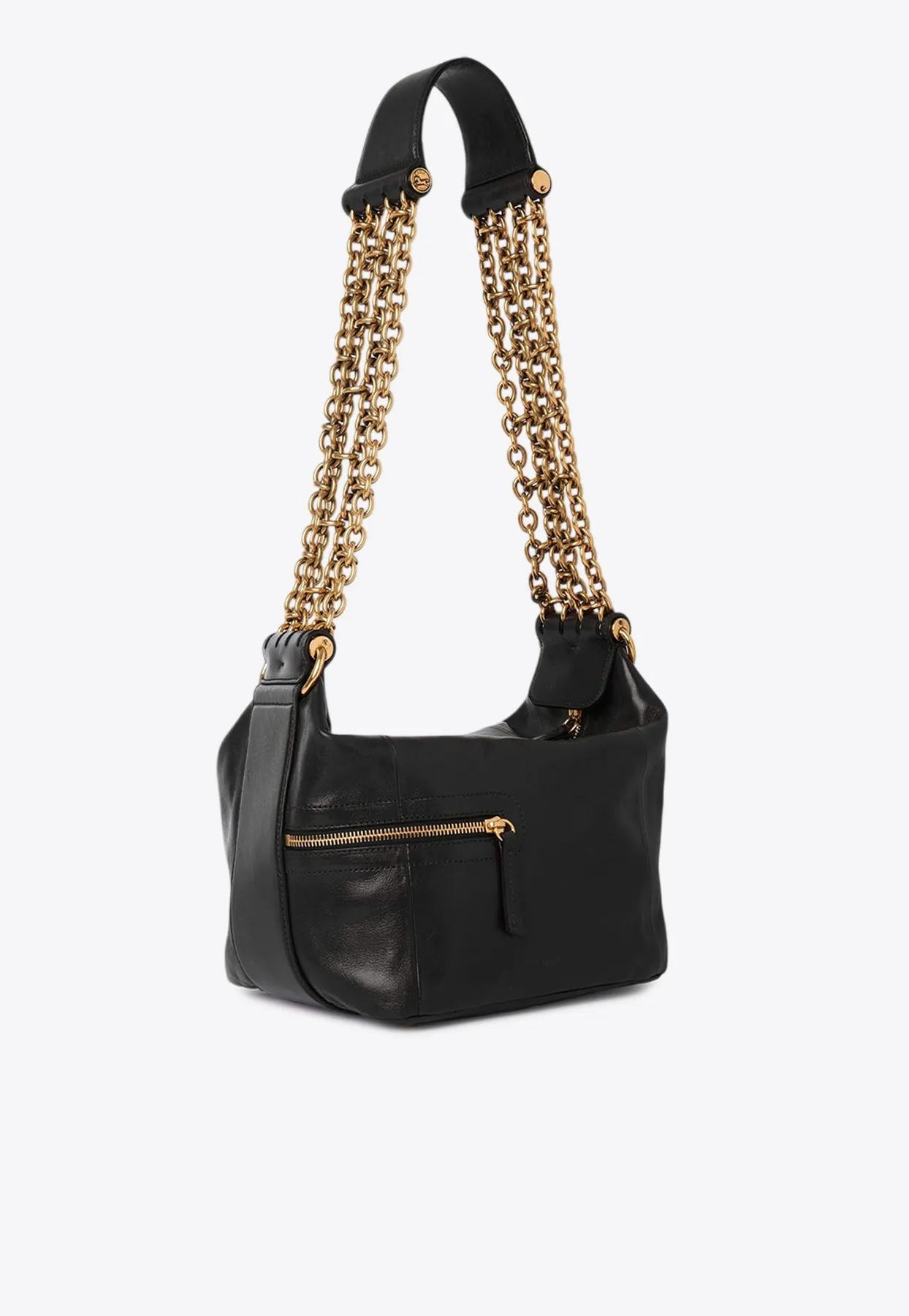 Camera Chain Leather Shoulder Bag
