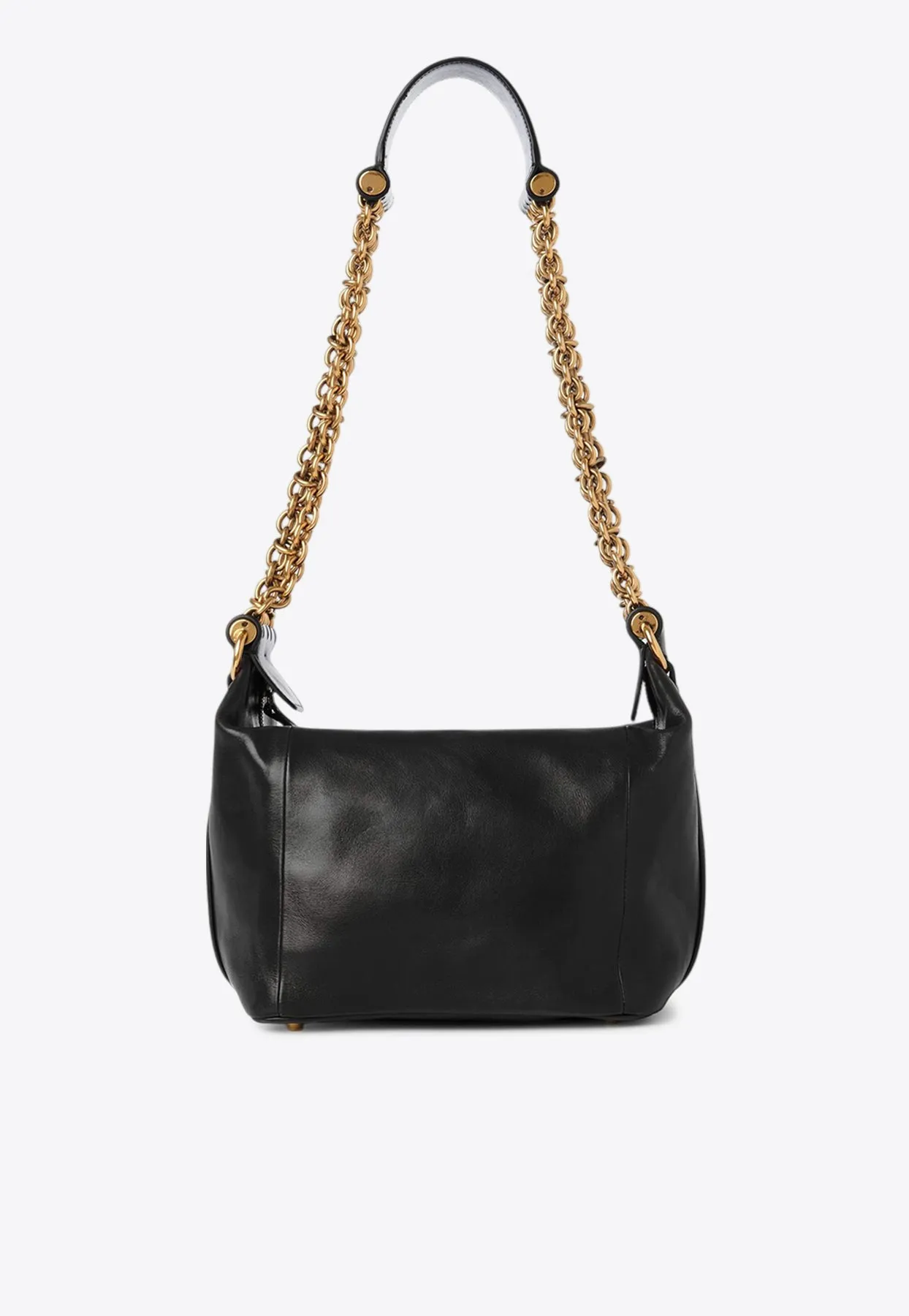 Camera Chain Leather Shoulder Bag
