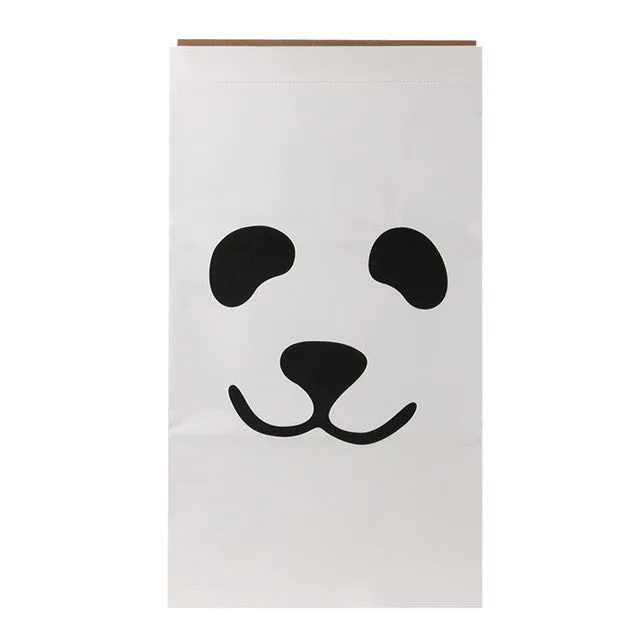 Canvas Storage Bag Large Cartoon Heavy Kraft Paper Bag Children Room Organizer Bag Patterns Laundry Pouch for Baby Toy Clothings