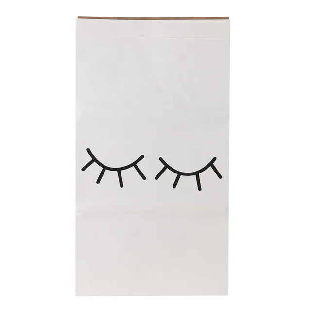 Canvas Storage Bag Large Cartoon Heavy Kraft Paper Bag Children Room Organizer Bag Patterns Laundry Pouch for Baby Toy Clothings