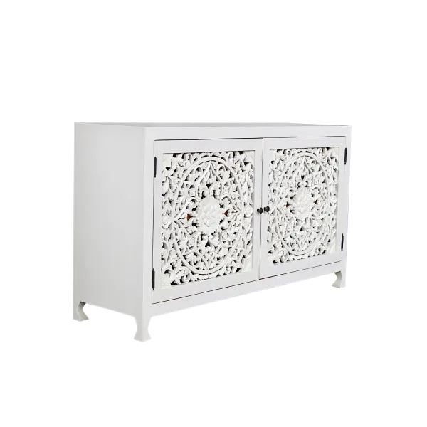 Carved Buffet in white