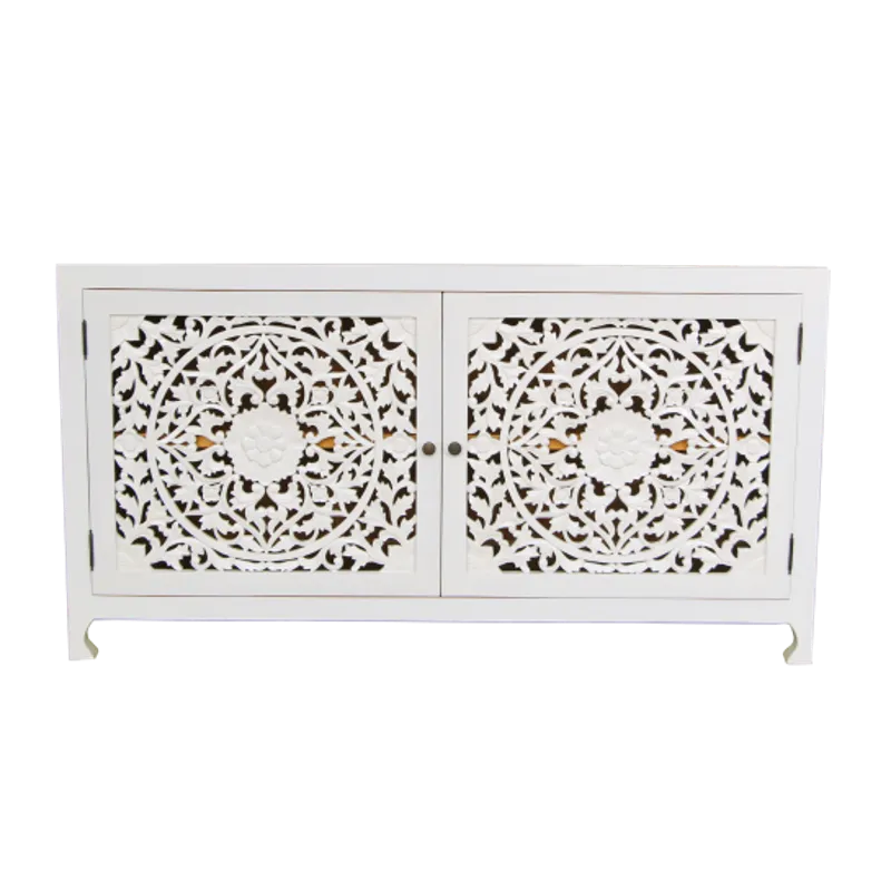 Carved Buffet in white