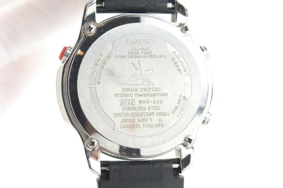 Casio Men's Black x Red WVQ-550 Edifice Waveceptor Watch 94ca127