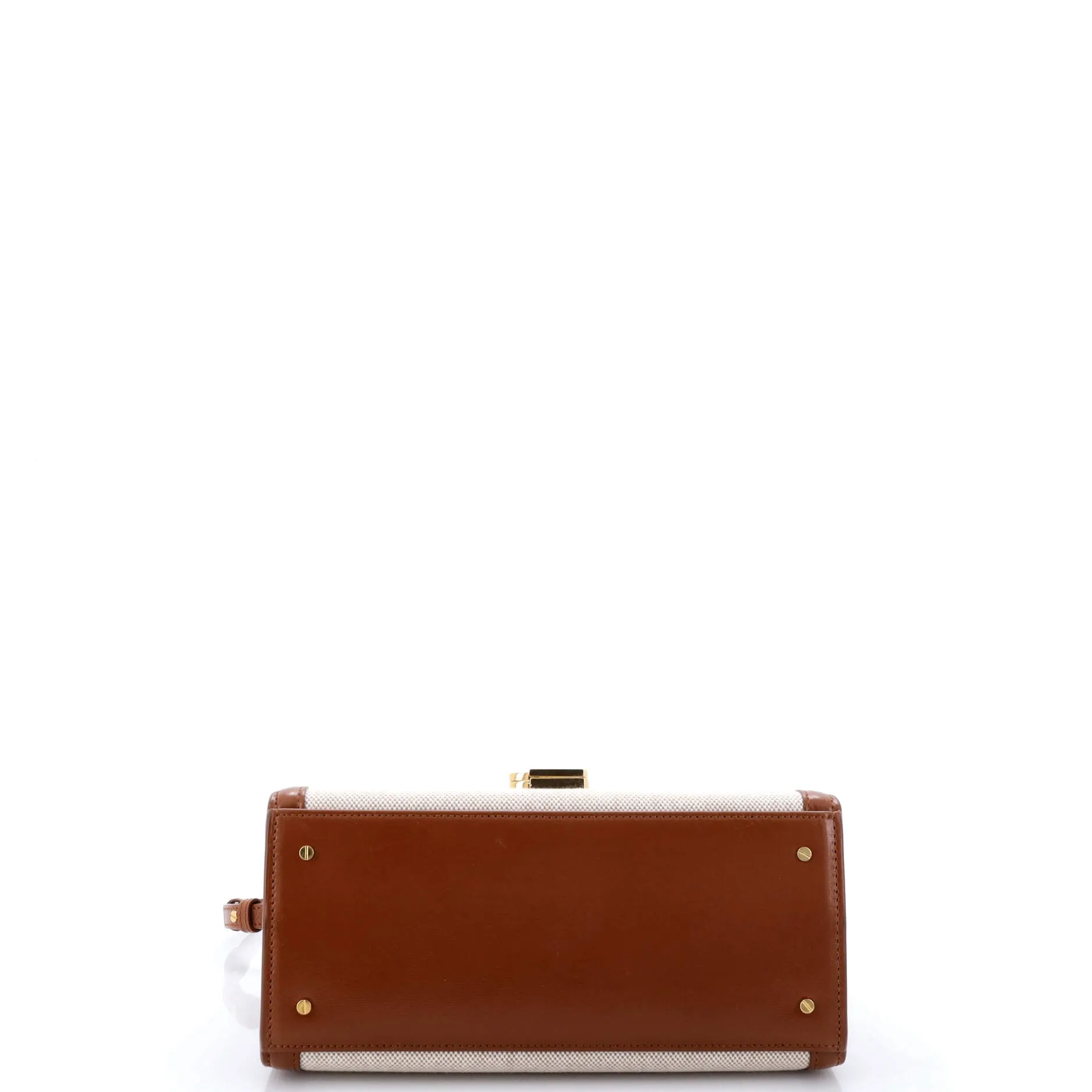Cassandra Top Handle Bag Canvas with Leather Medium