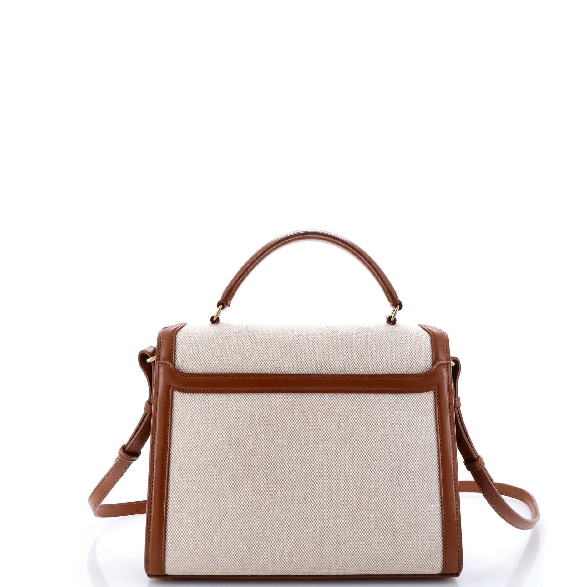 Cassandra Top Handle Bag Canvas with Leather Medium