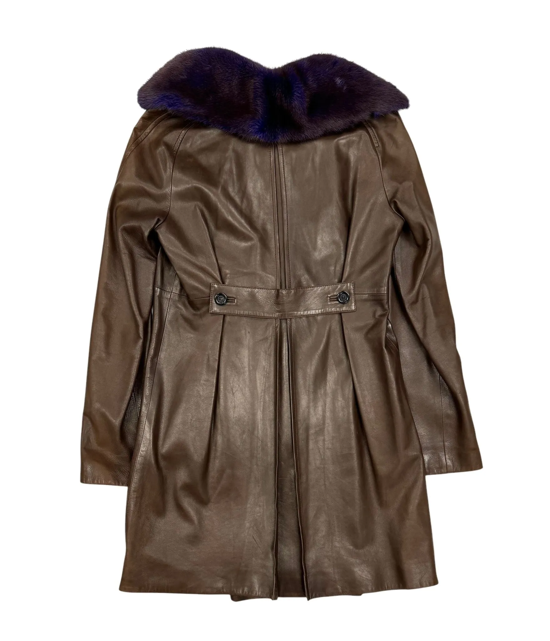 Celine Leather Logo Button Jacket