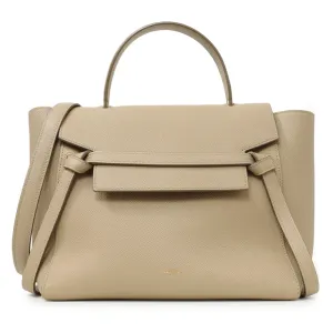 Celine Light Taupe Grained Calfskin Micro Belt Bag