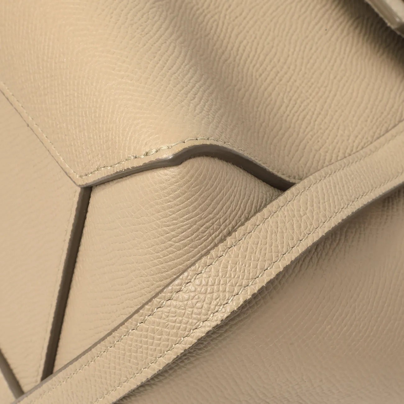 Celine Light Taupe Grained Calfskin Micro Belt Bag