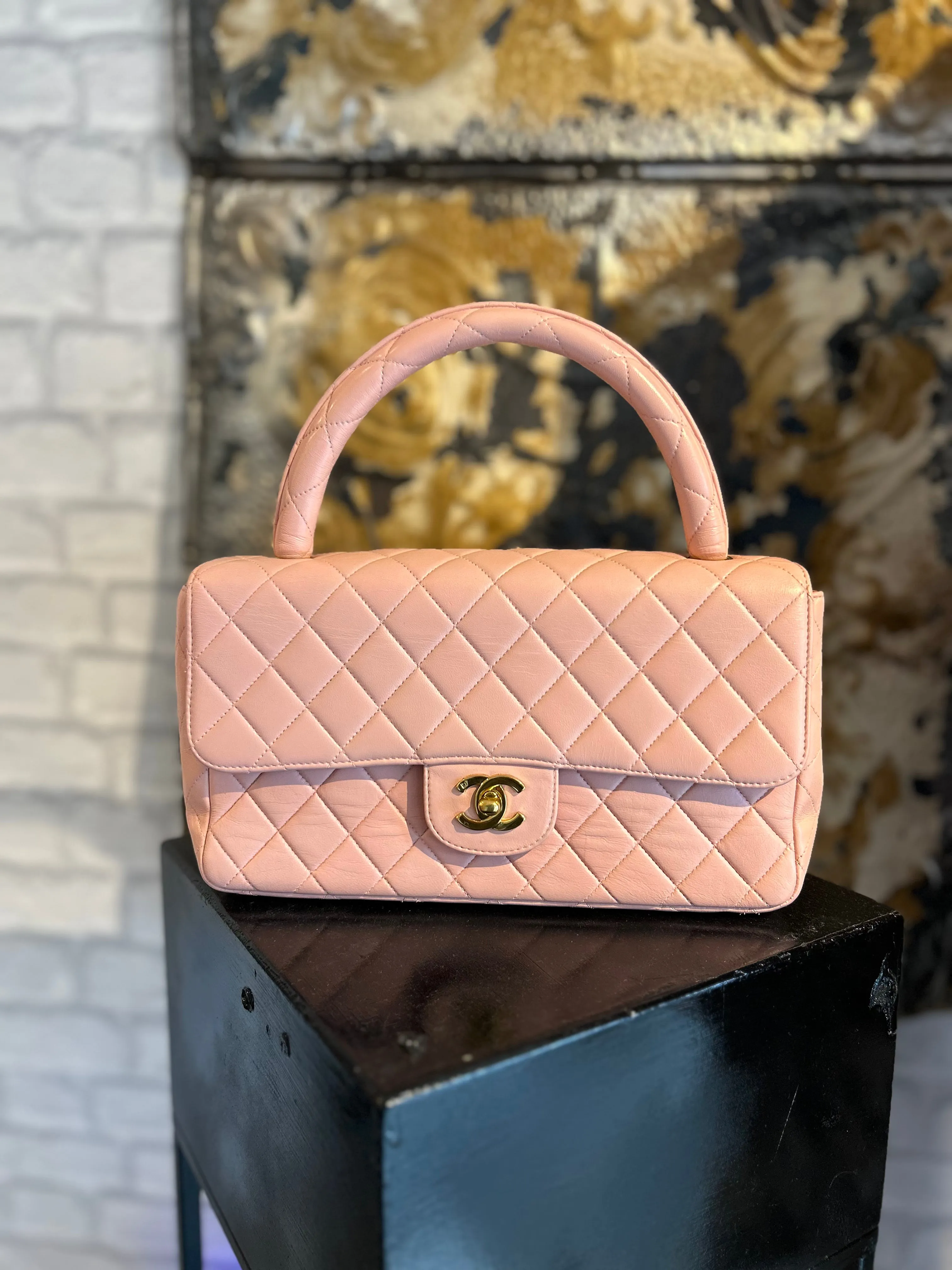 Chanel Bag, 1994 Light Pink Lambskin Leather Kelly Parent Flap Bag