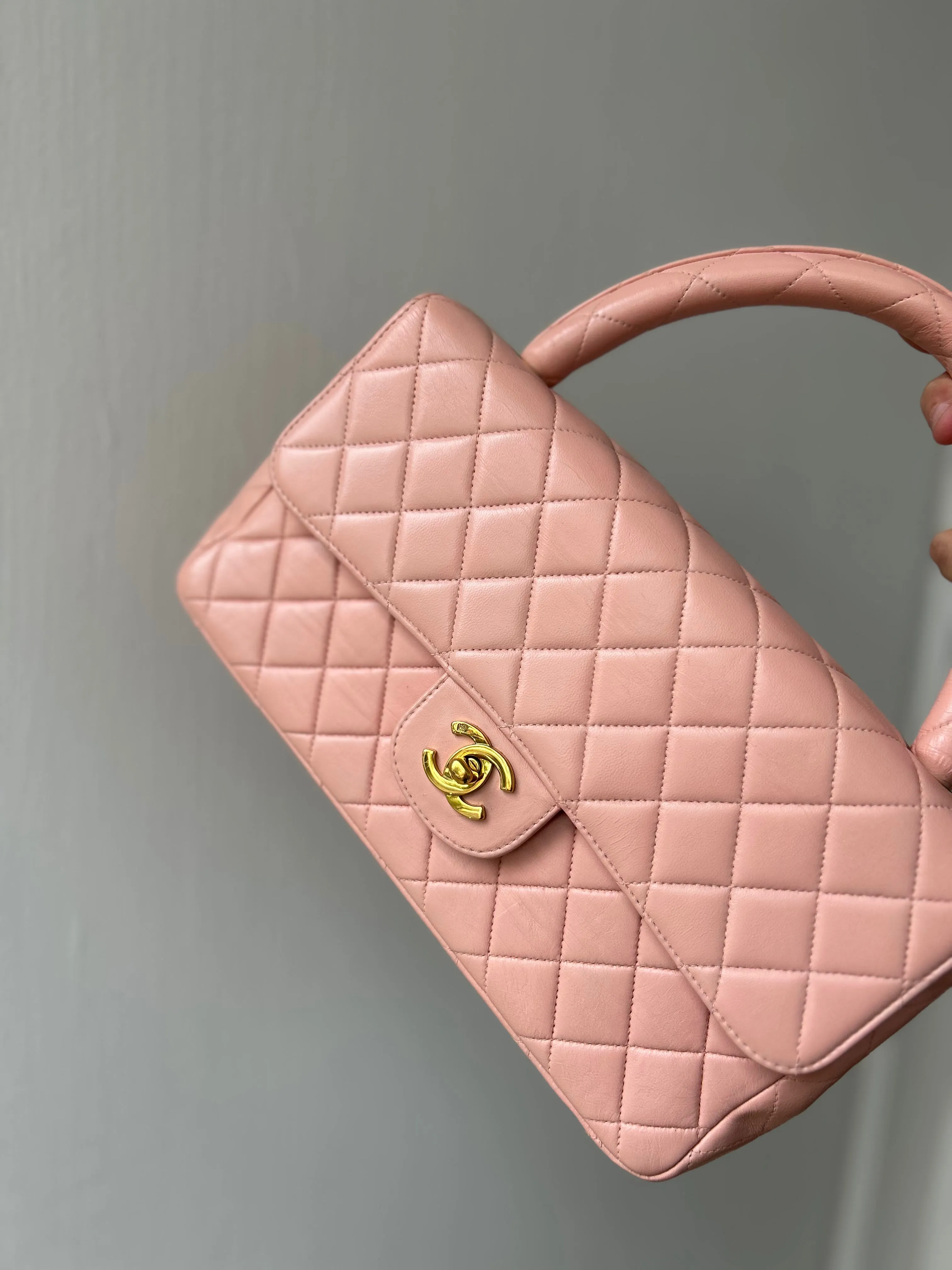 Chanel Bag, 1994 Light Pink Lambskin Leather Kelly Parent Flap Bag