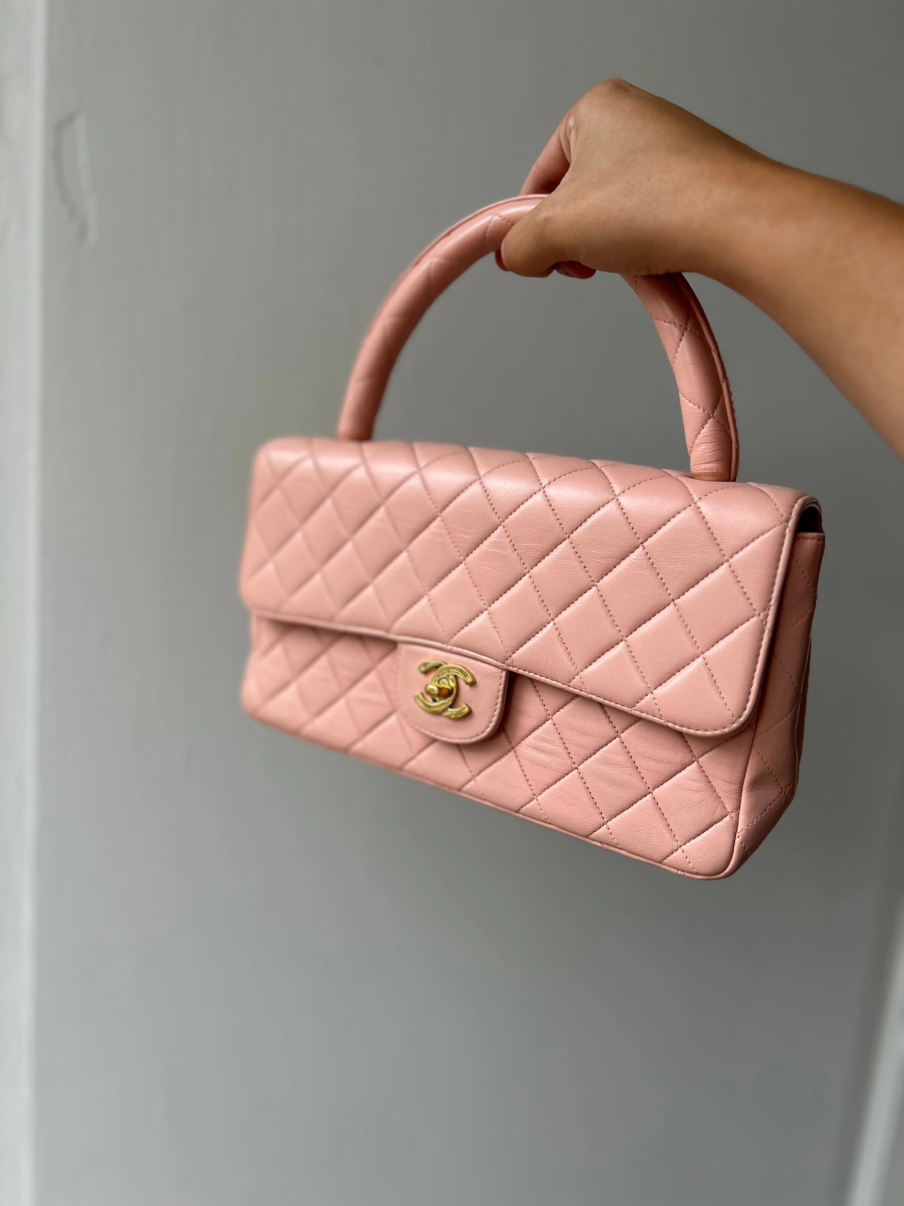 Chanel Bag, 1994 Light Pink Lambskin Leather Kelly Parent Flap Bag