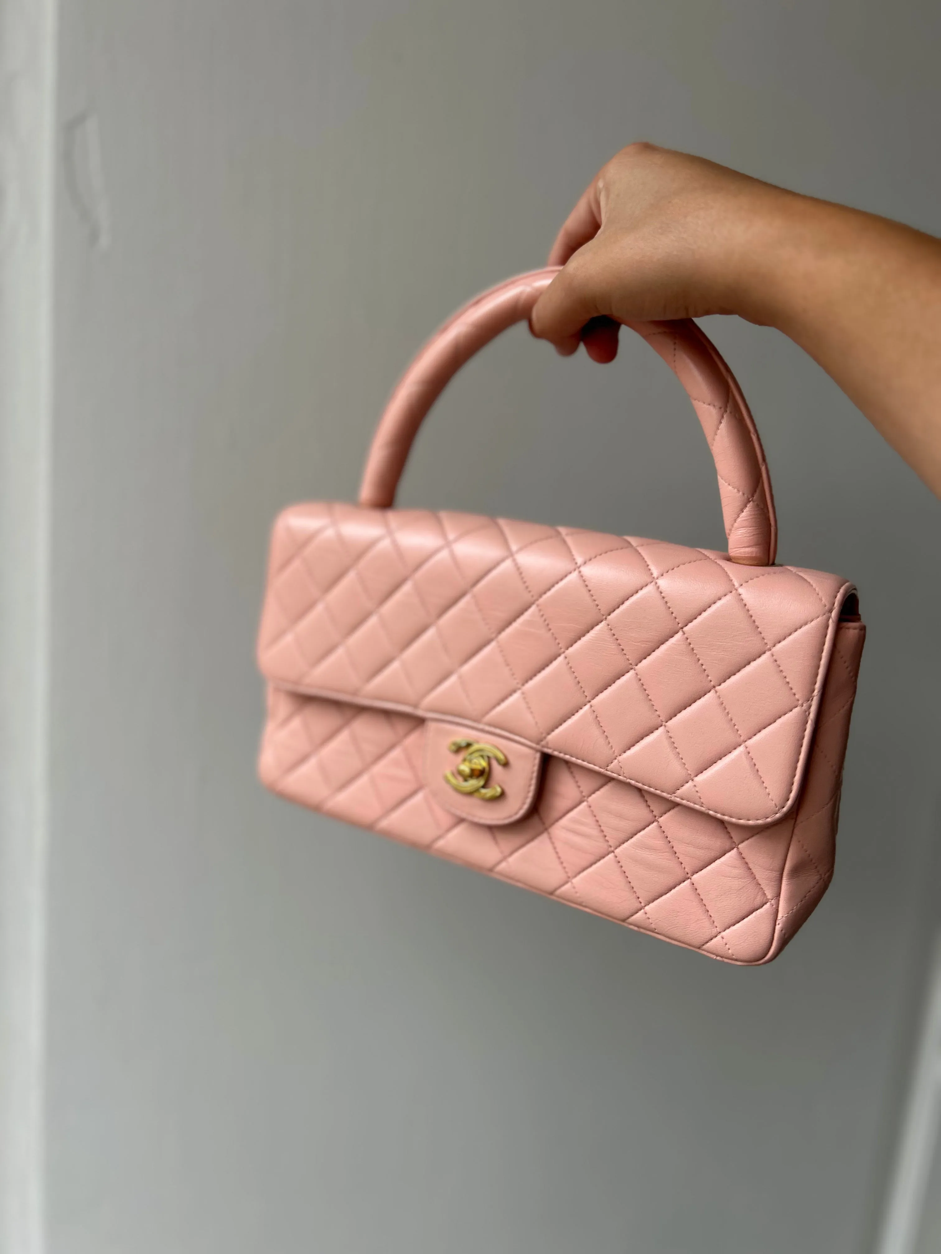 Chanel Bag, 1994 Light Pink Lambskin Leather Kelly Parent Flap Bag