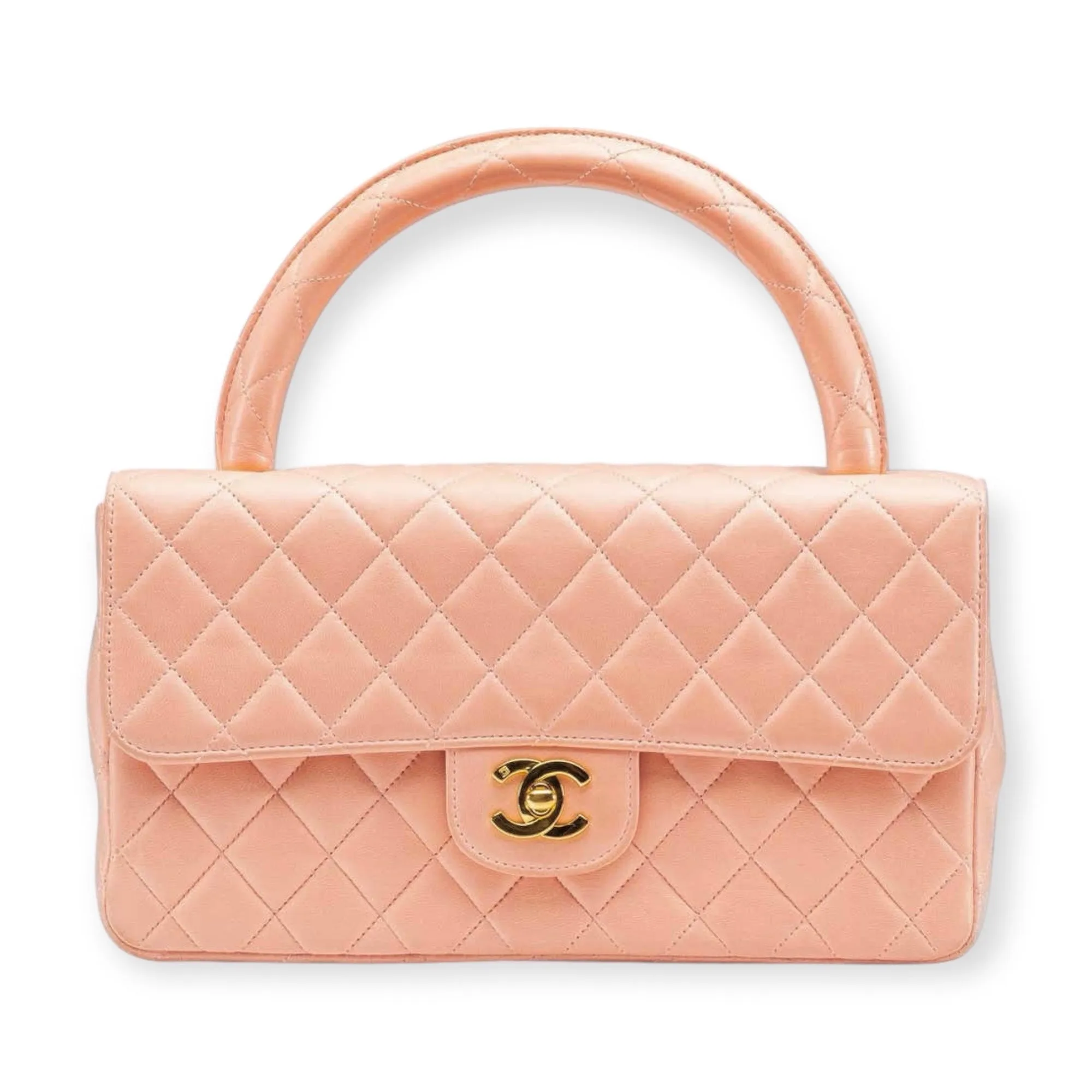 Chanel Bag, 1994 Light Pink Lambskin Leather Kelly Parent Flap Bag