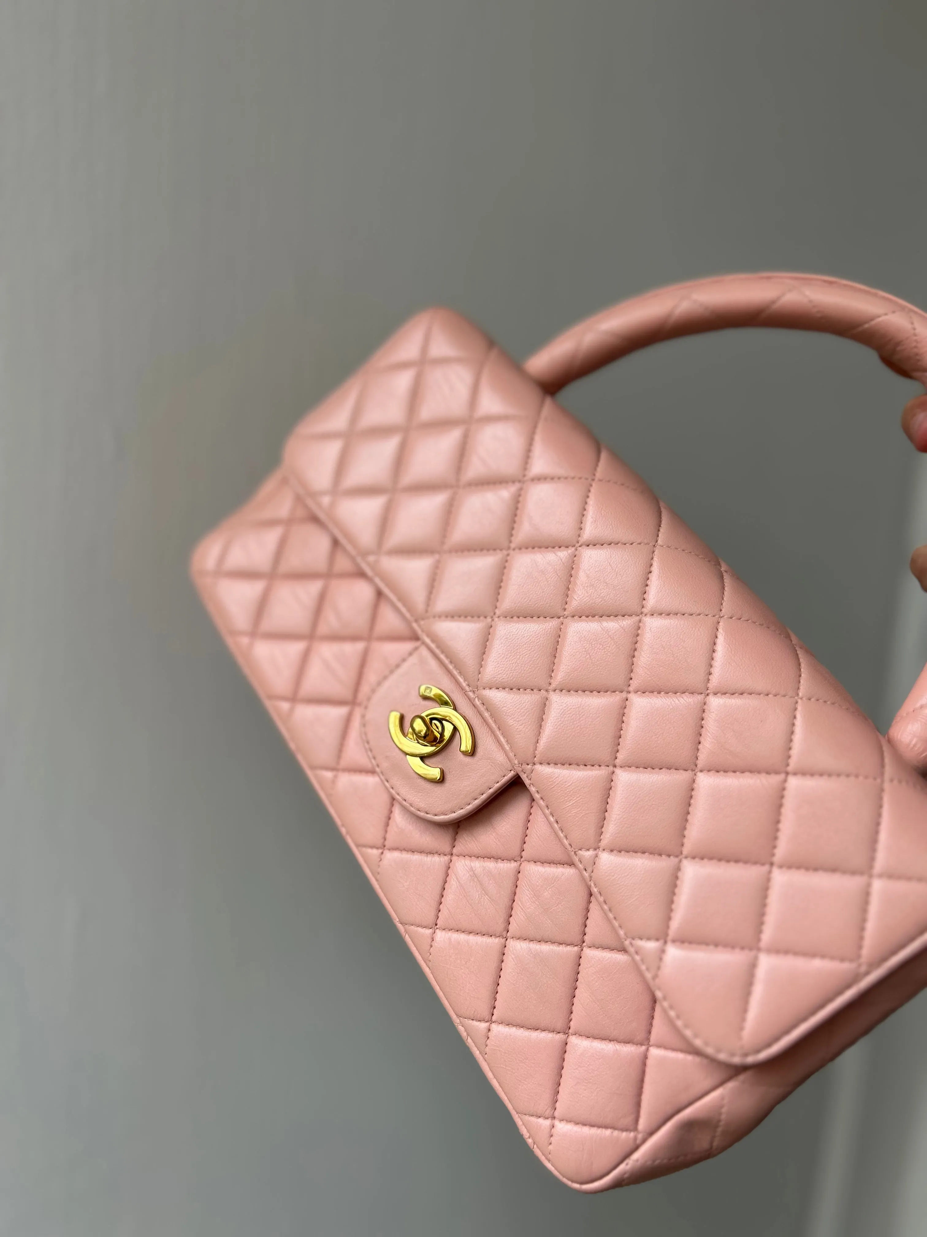 Chanel Bag, 1994 Light Pink Lambskin Leather Kelly Parent Flap Bag