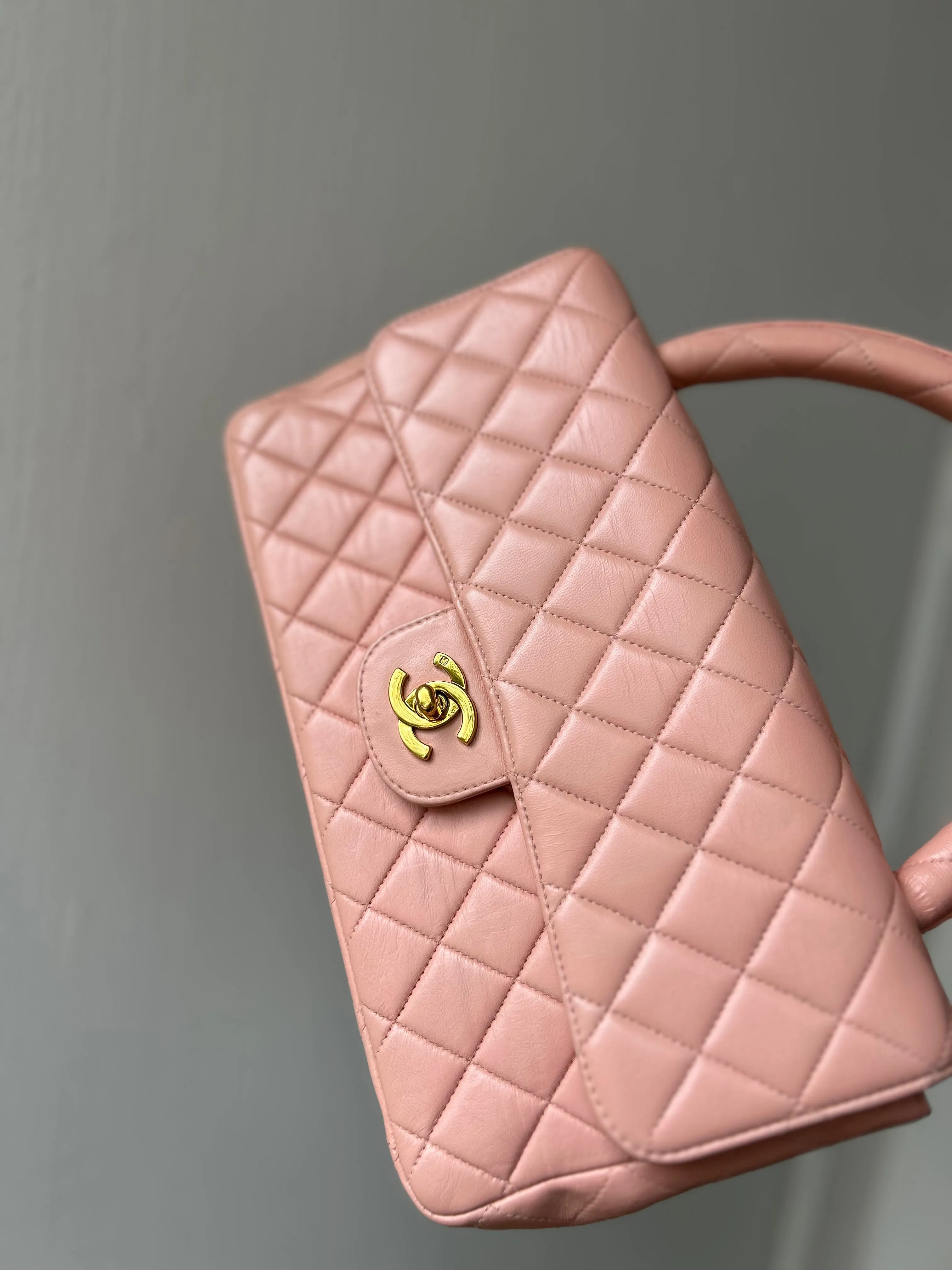 Chanel Bag, 1994 Light Pink Lambskin Leather Kelly Parent Flap Bag