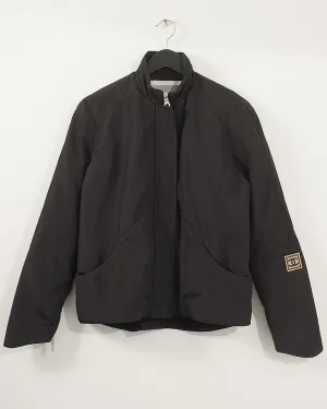 Chanel Black Nylon Logo Bomber Jacket - 44