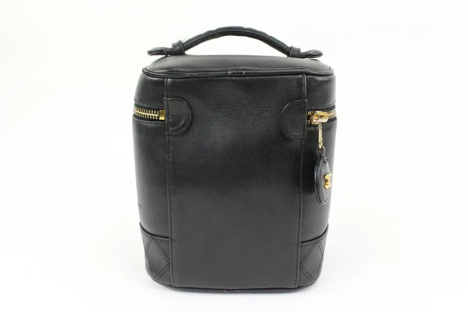 Chanel Black Quilted Lambskin Vertical Vanity Case 27ck311s