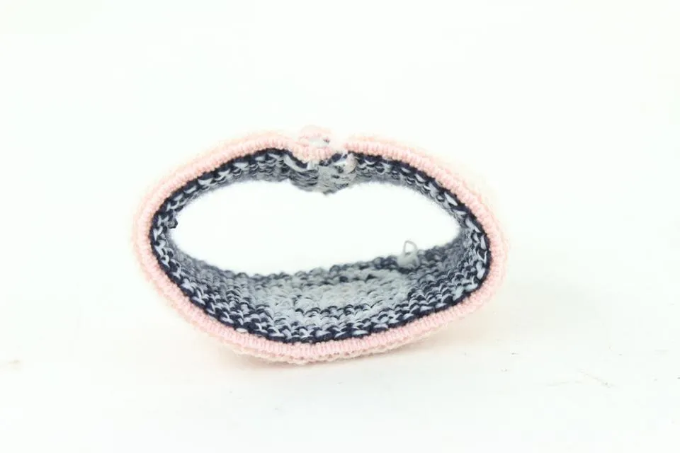 Chanel Pink x Black Gym Bracelet Sweatband Wrist Band 700cas621