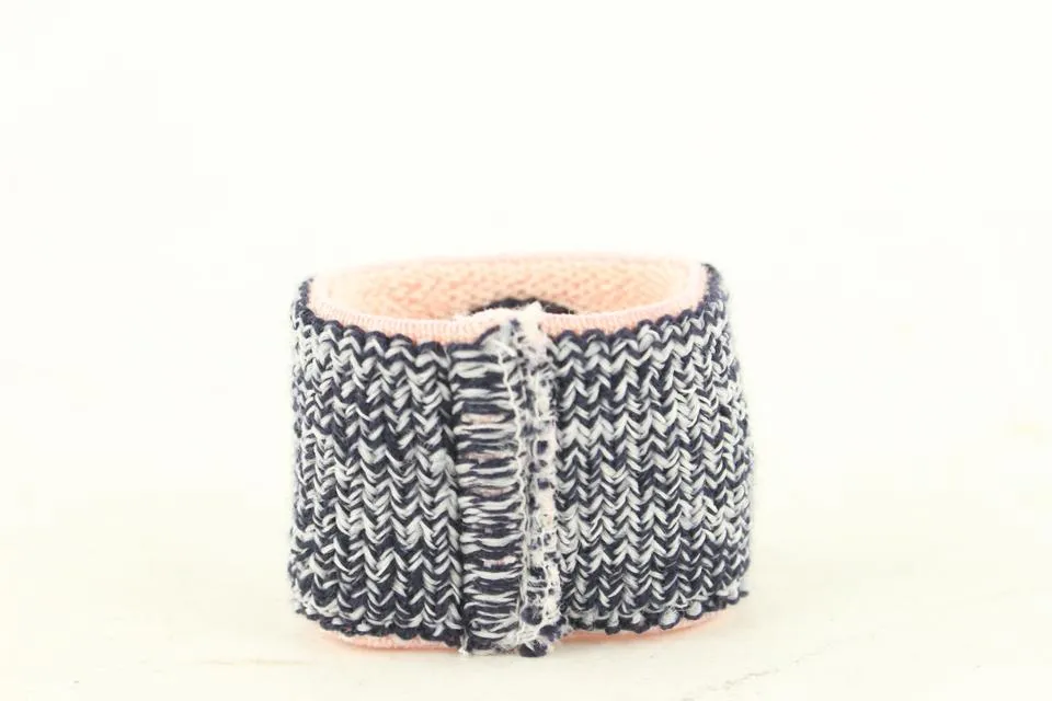 Chanel Pink x Black Wristband Sweat Band Gym Bracelet 730cas622