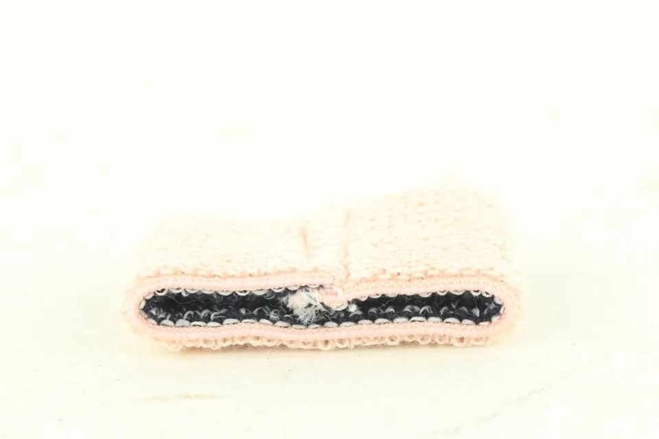 Chanel Pink x Black Wristband Sweat Band Gym Bracelet 730cas622