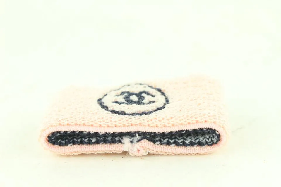 Chanel Pink x Black Wristband Sweat Band Gym Bracelet 730cas622