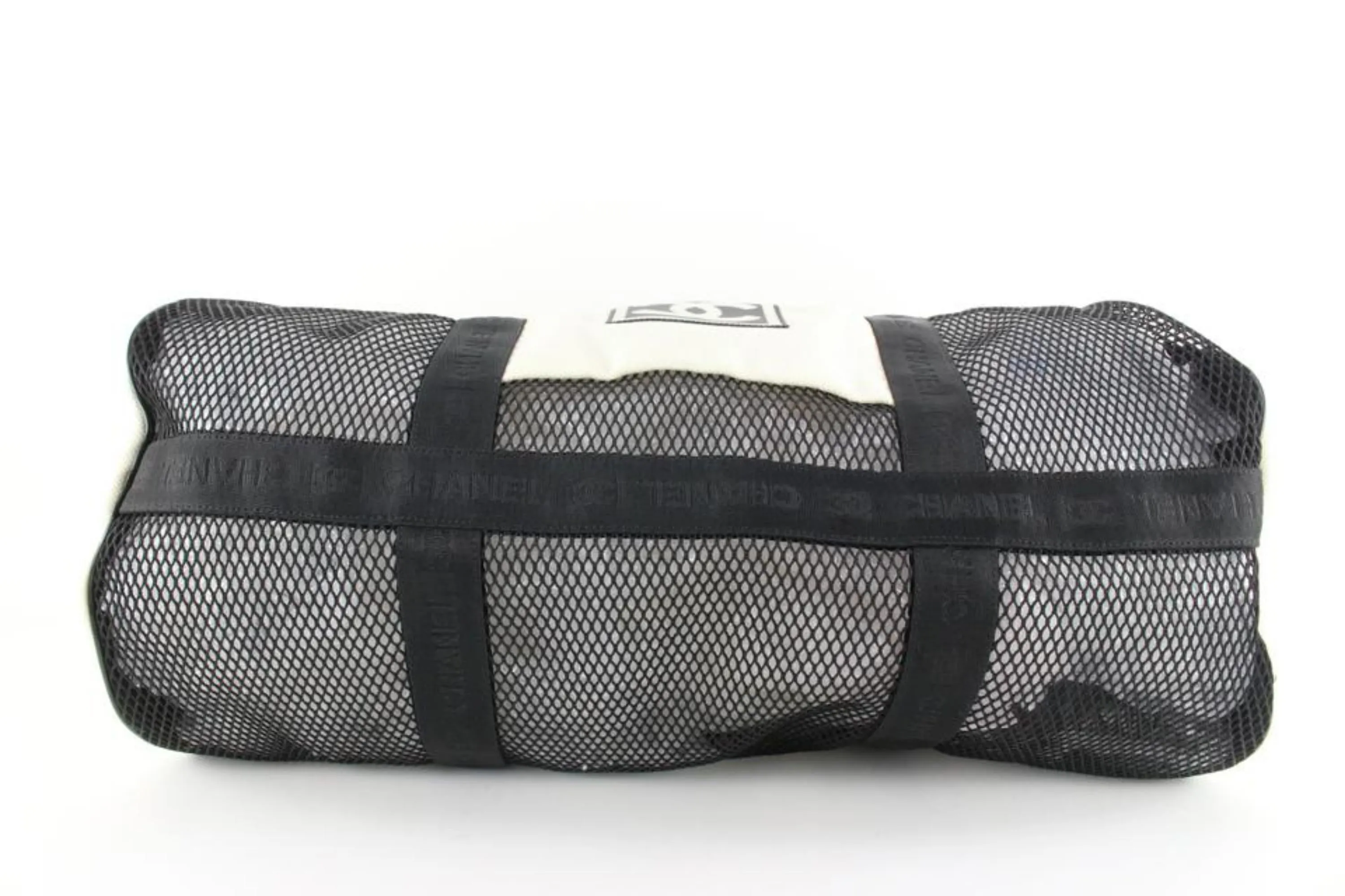 Chanel XL Mesh CC Logo Duffle Bag Boston Travel Gym 39ck824s