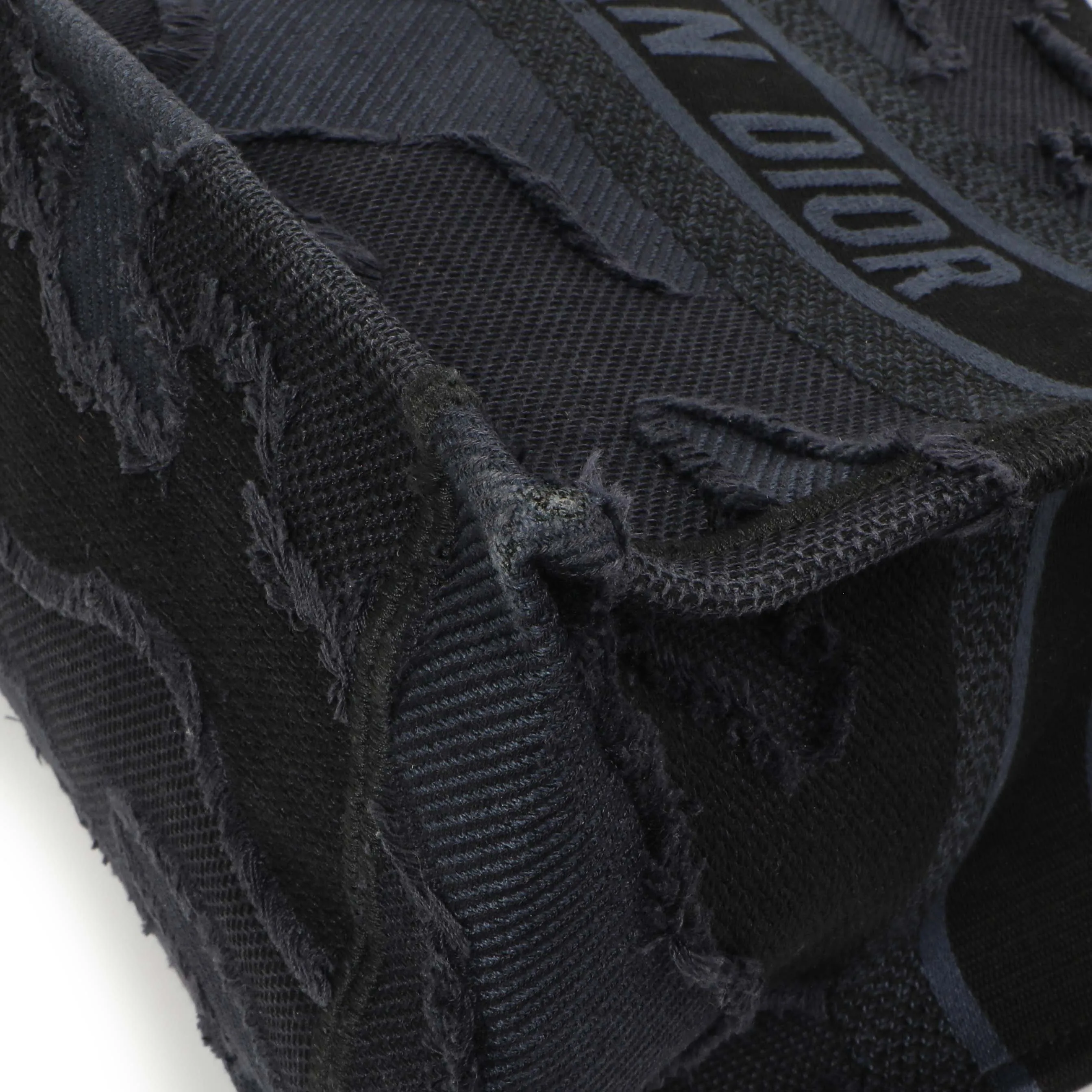 Christian Dior Blue Embroidered Camouflage Medium Book Tote