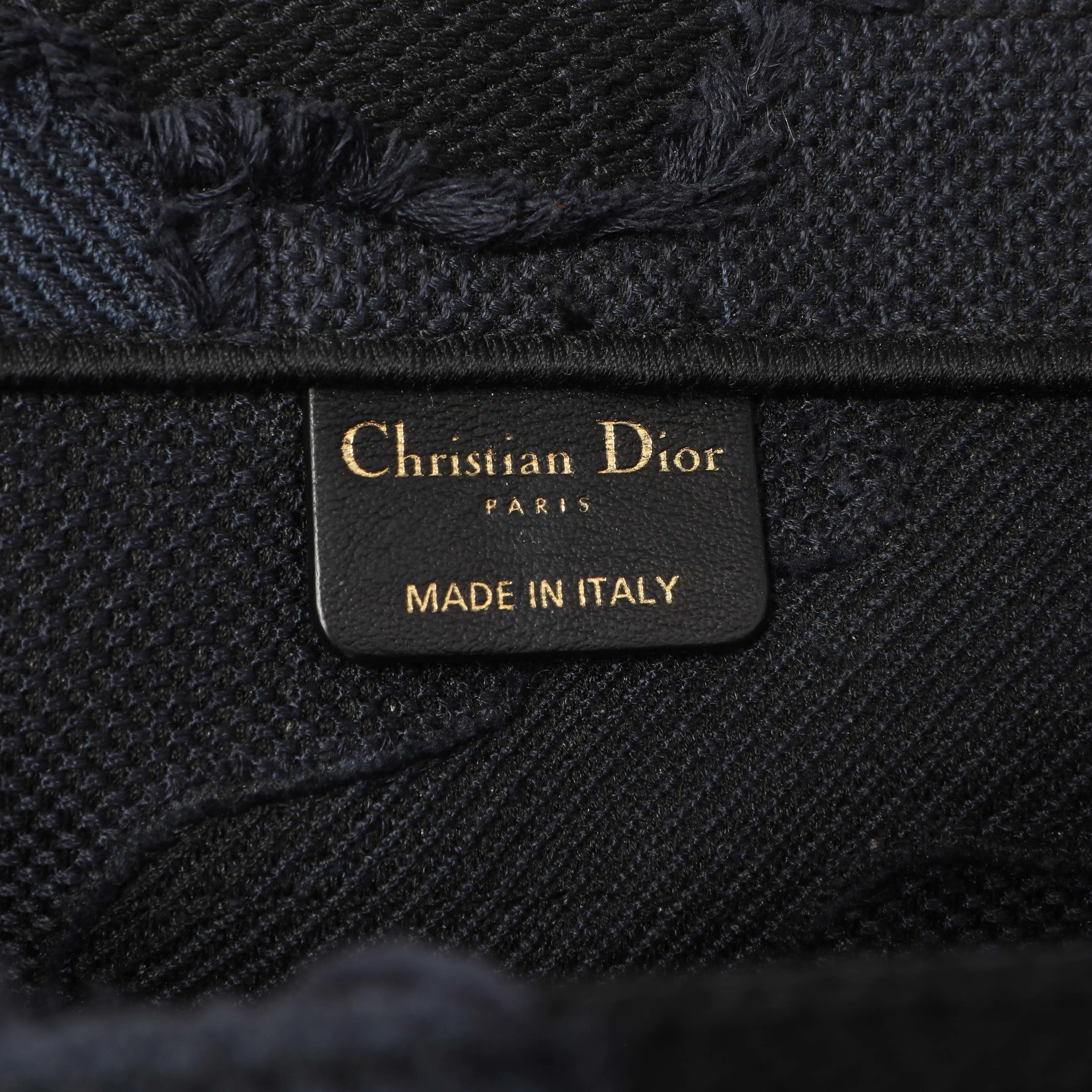 Christian Dior Blue Embroidered Camouflage Medium Book Tote