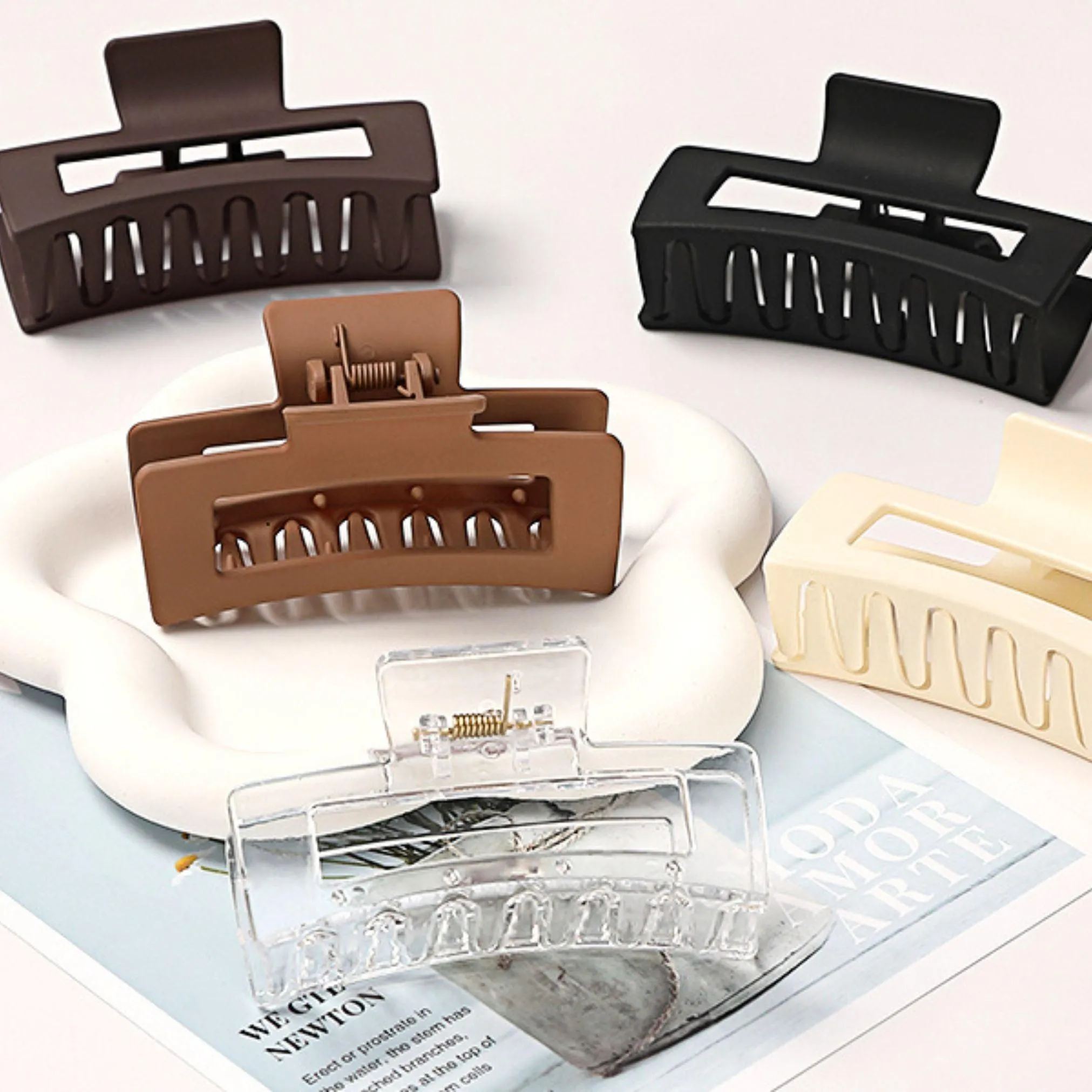 Coffee Box Hair Claw Clip