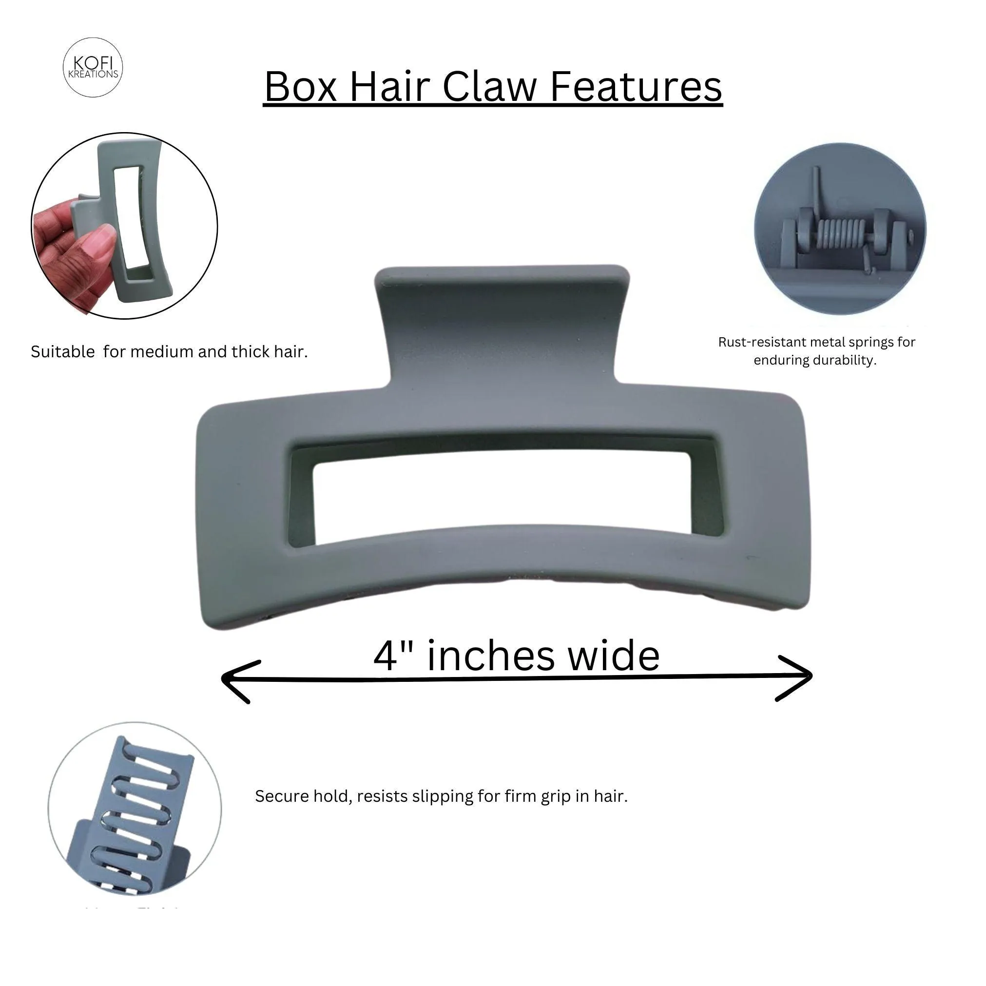 Coffee Box Hair Claw Clip