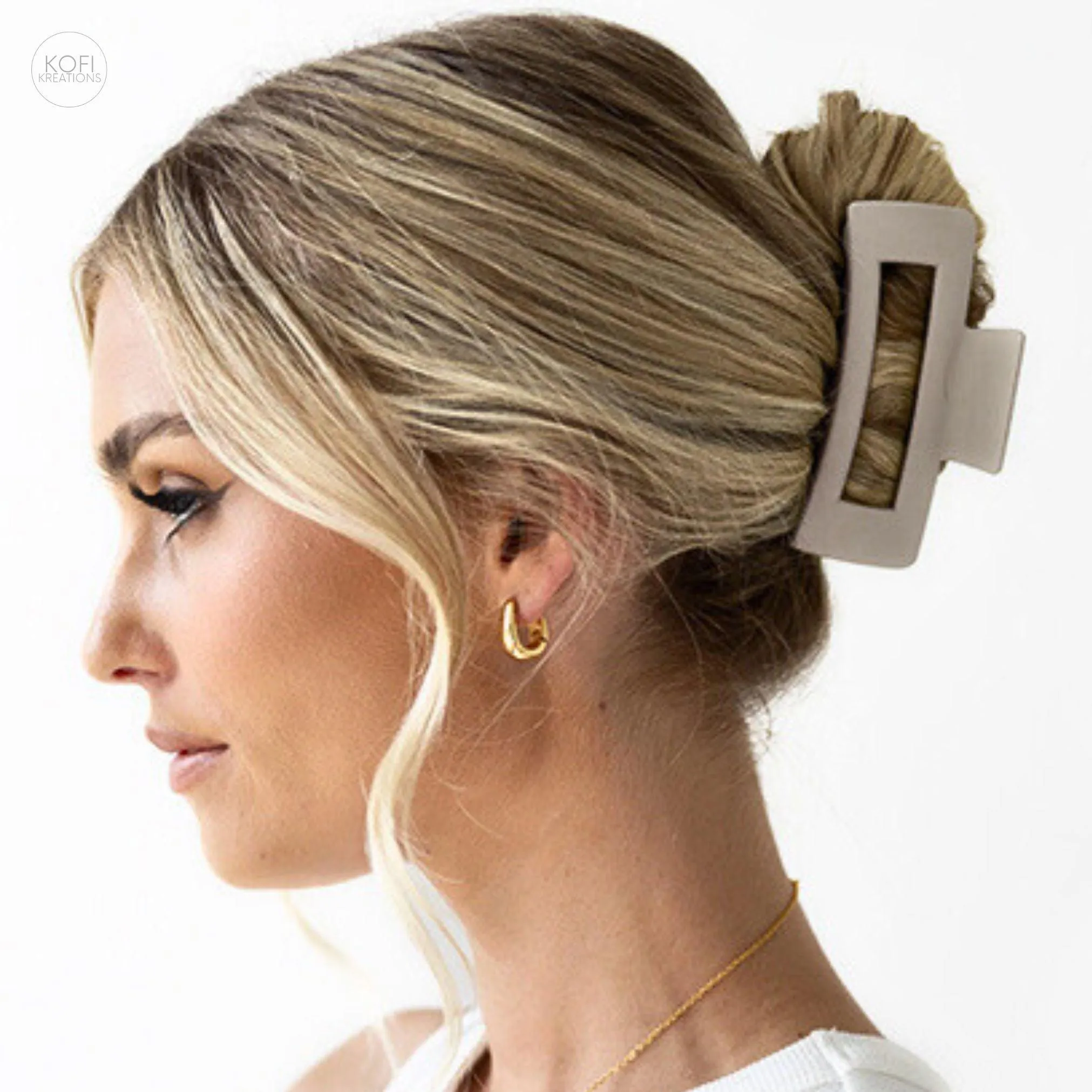 Coffee Box Hair Claw Clip