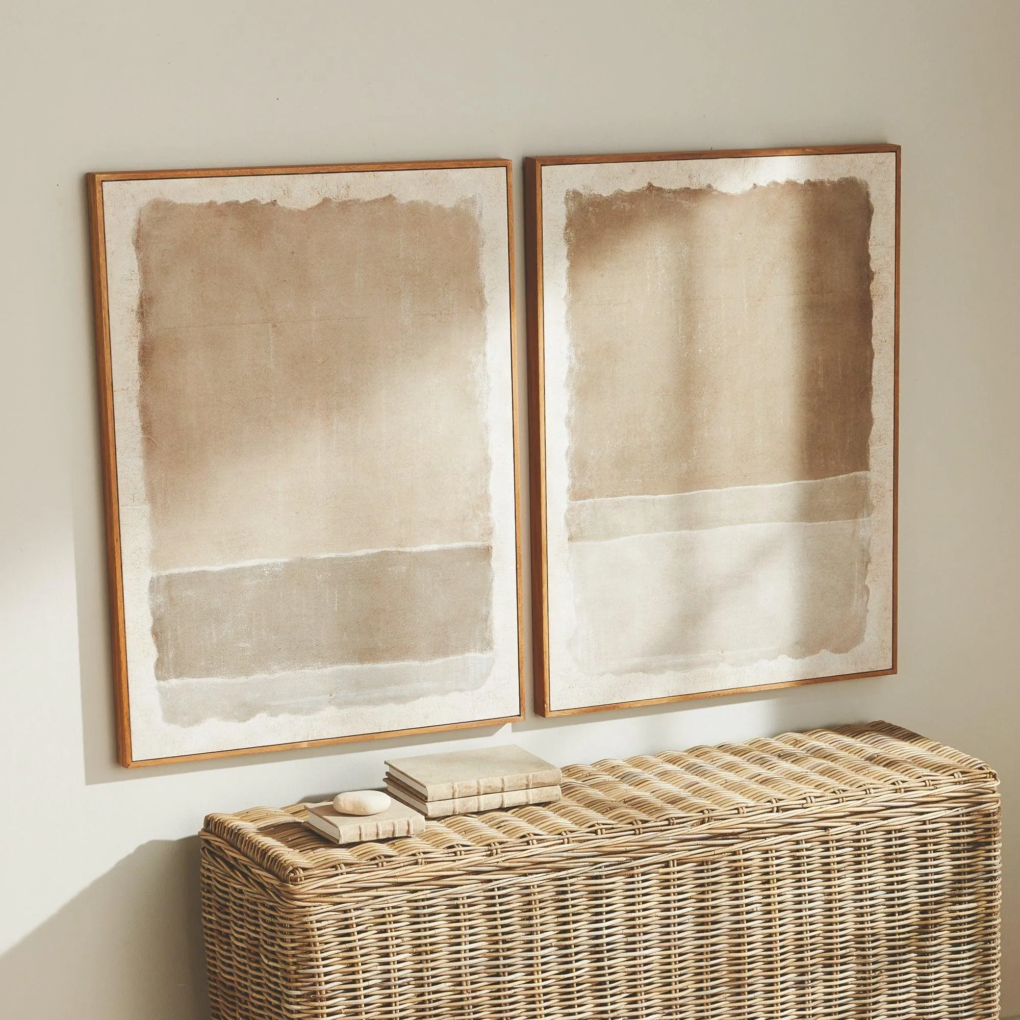 Composition In Taupe Giclees, Set Of 2