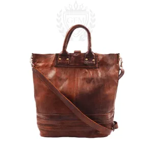 Convertible Backpack,Leather Handbag Backpack Cross Body - Sustainable Work Handbag