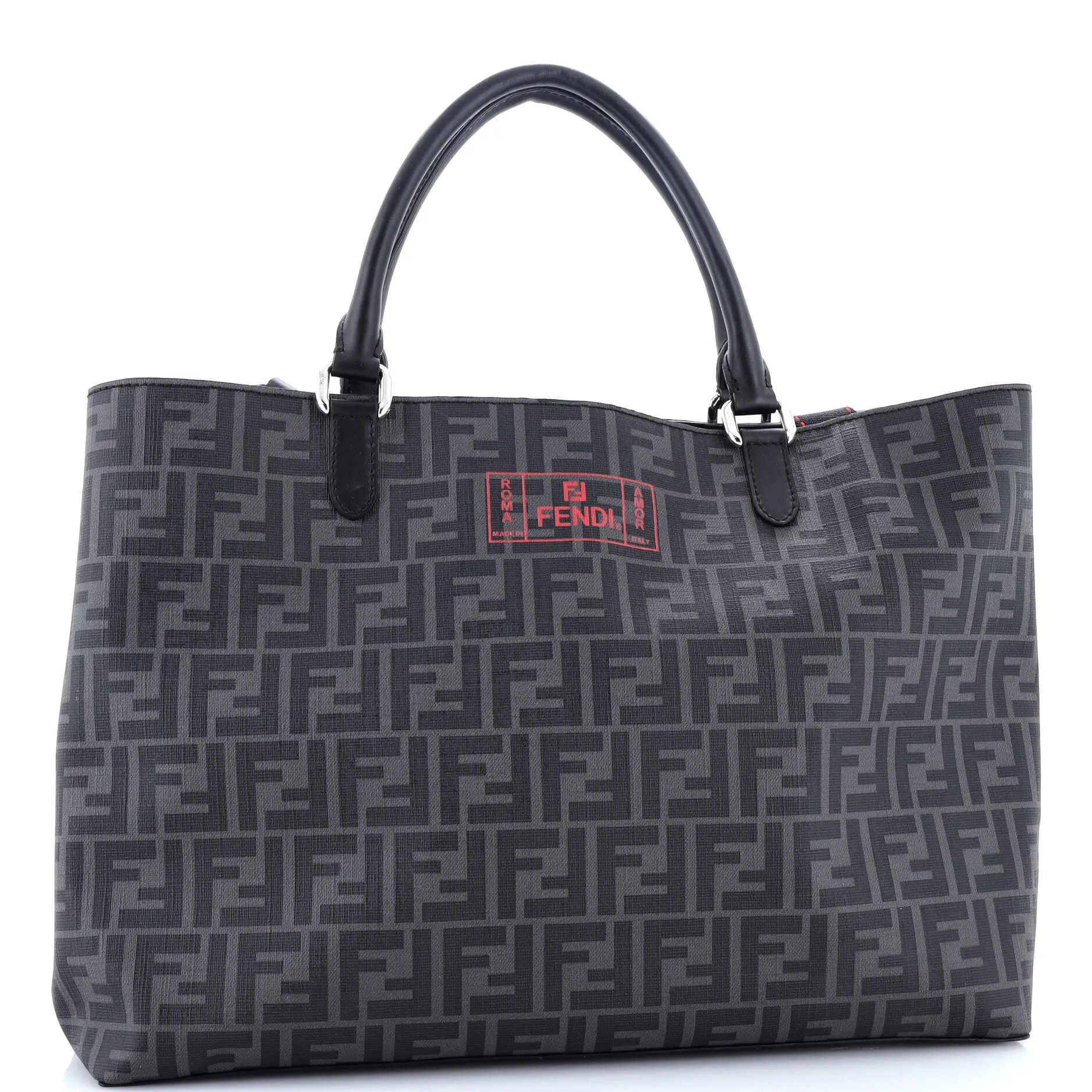Convertible Shopping Tote Zucca Coated Canvas East West