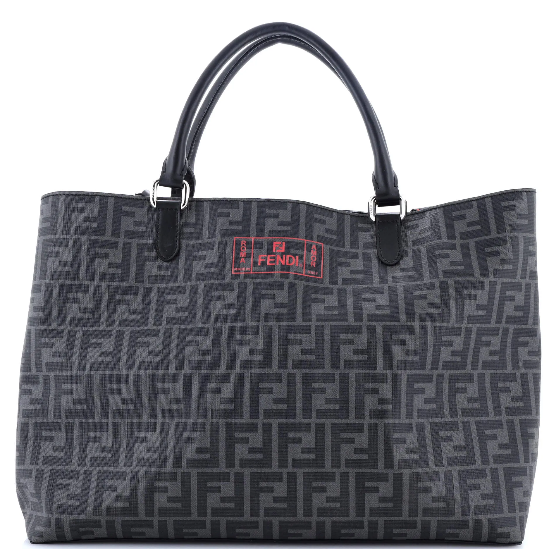 Convertible Shopping Tote Zucca Coated Canvas East West