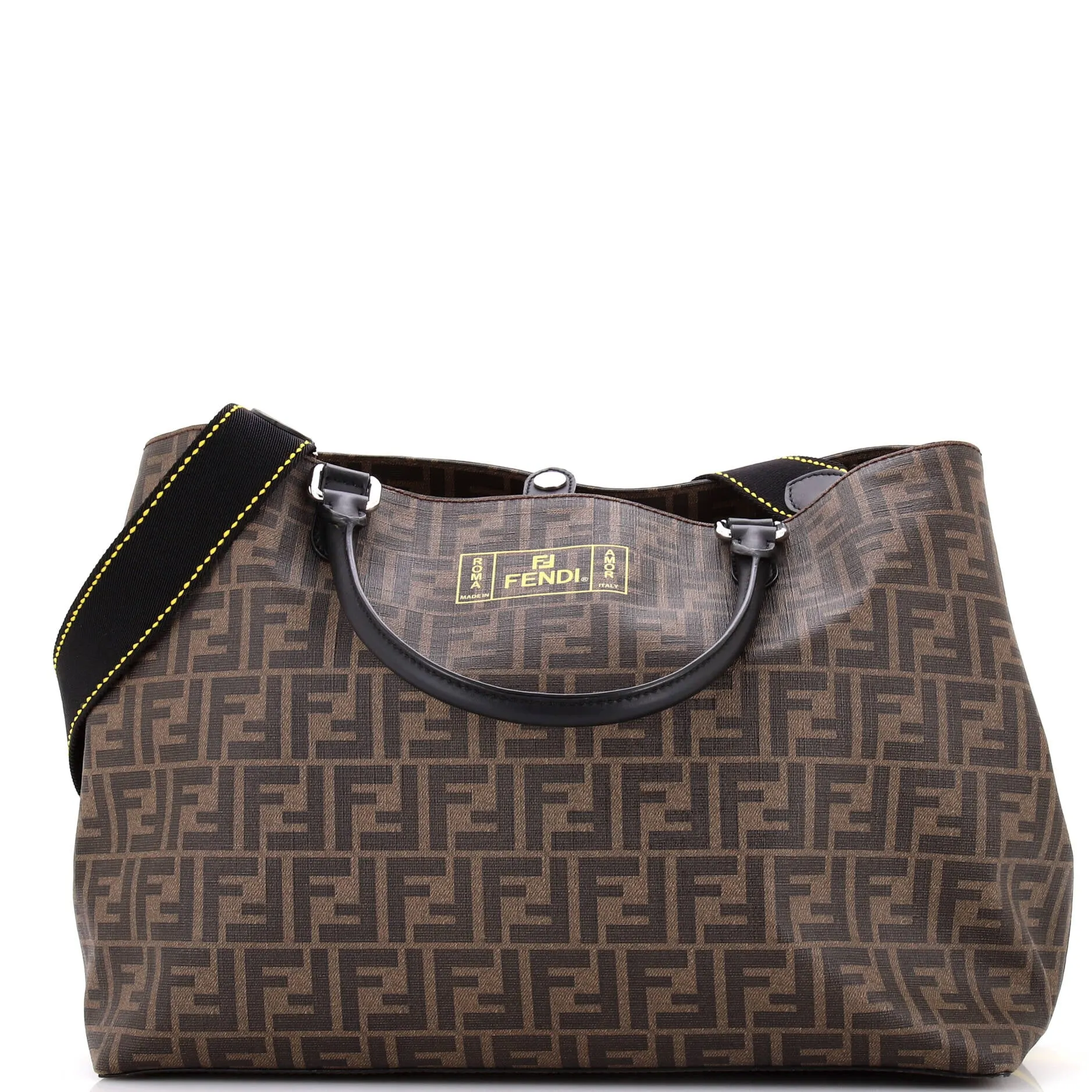 Convertible Shopping Tote Zucca Coated Canvas East West