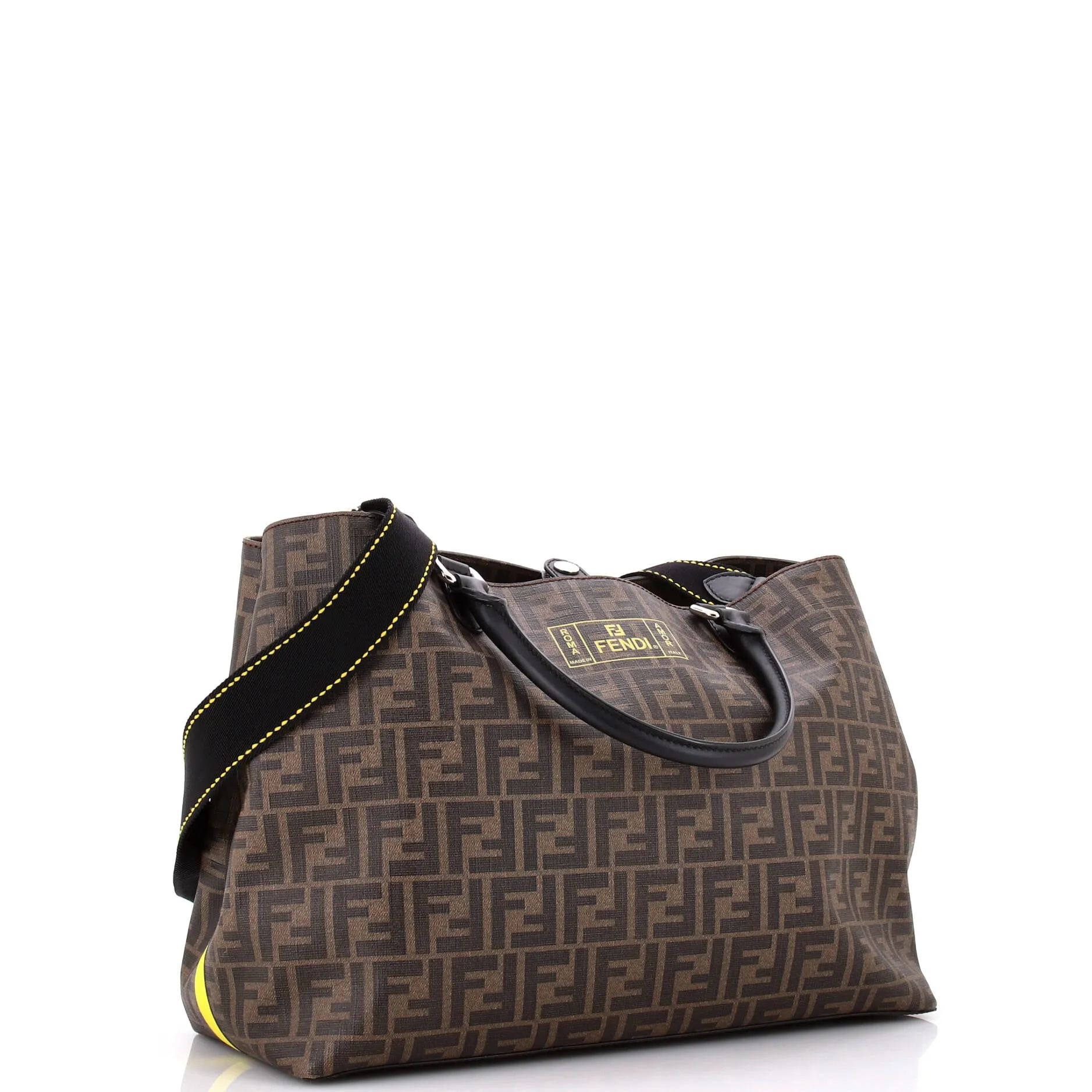 Convertible Shopping Tote Zucca Coated Canvas East West
