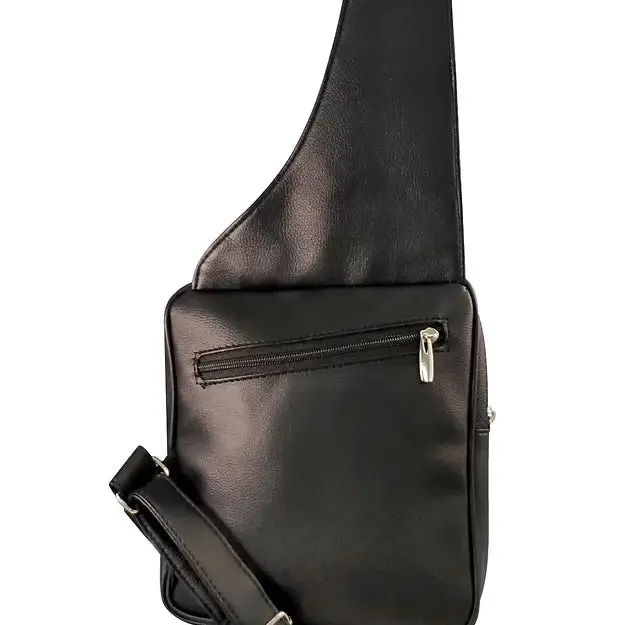 Cowhide Sling Purse in Black