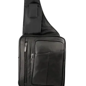 Cowhide Sling Purse in Black
