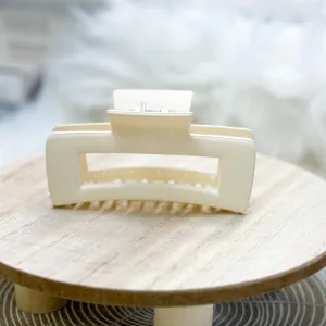 Cream Claw Clip