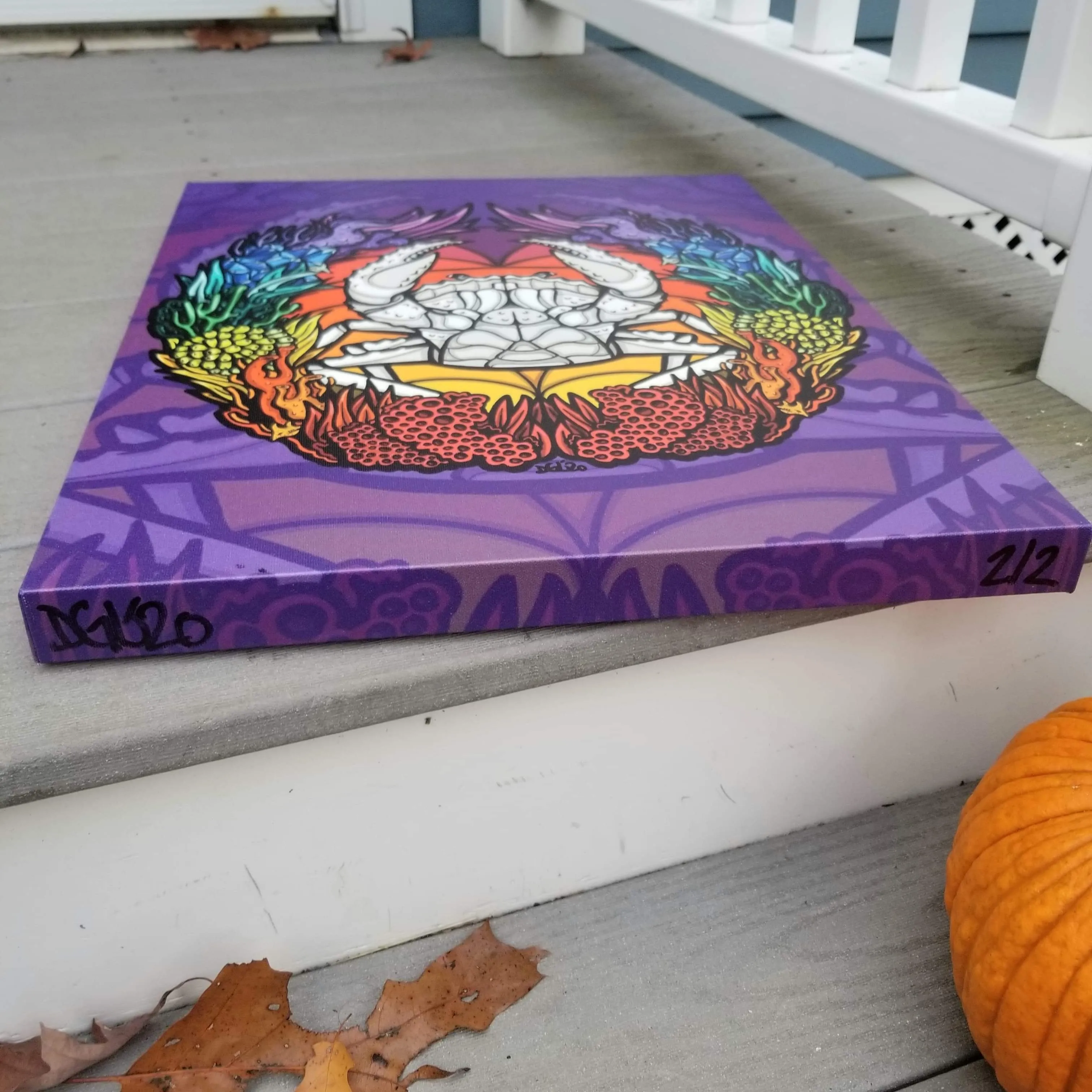 “Crustoceans” (rainbow) canvas print