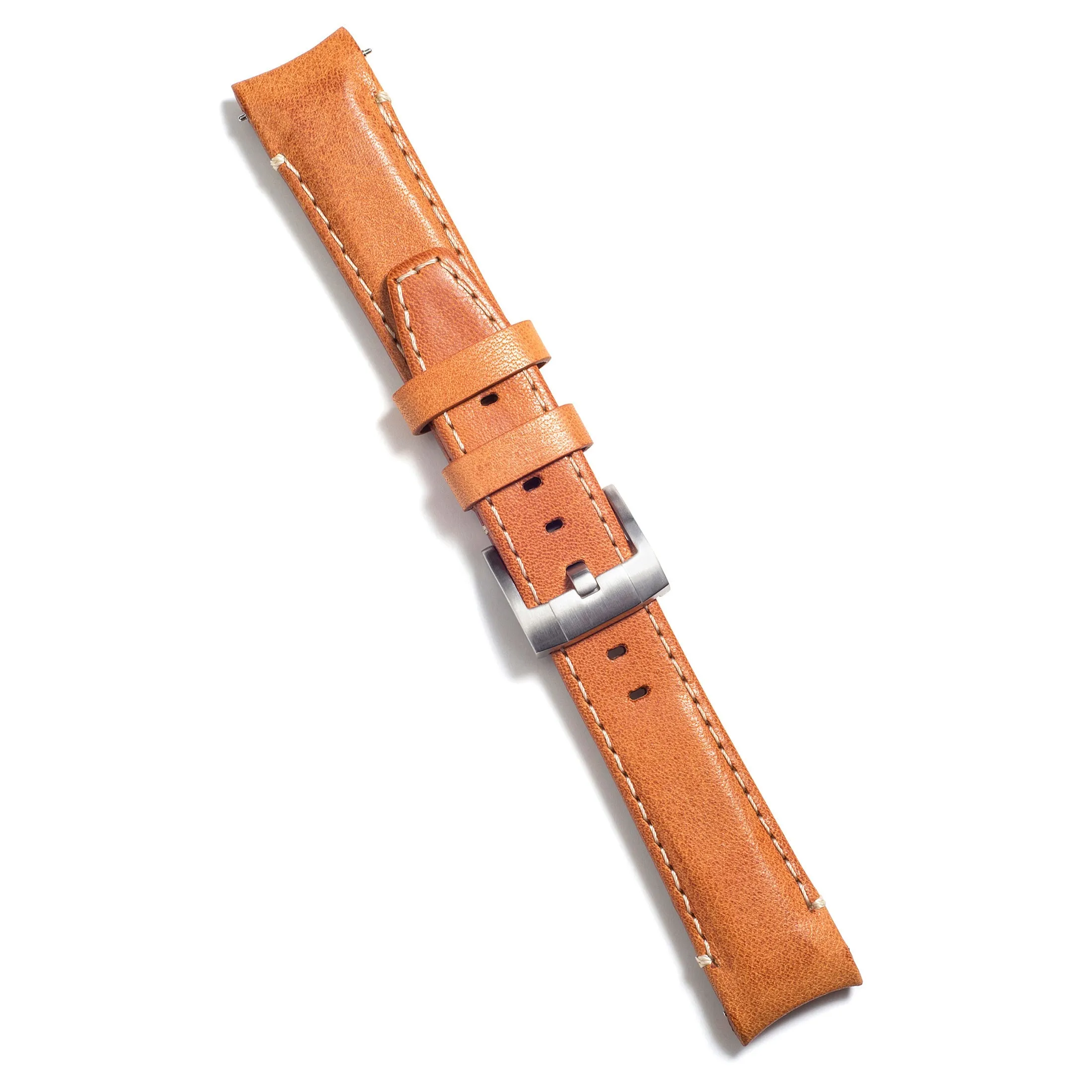 Curved End Leather Strap for Rolex Yacht-Master with Tang Buckle