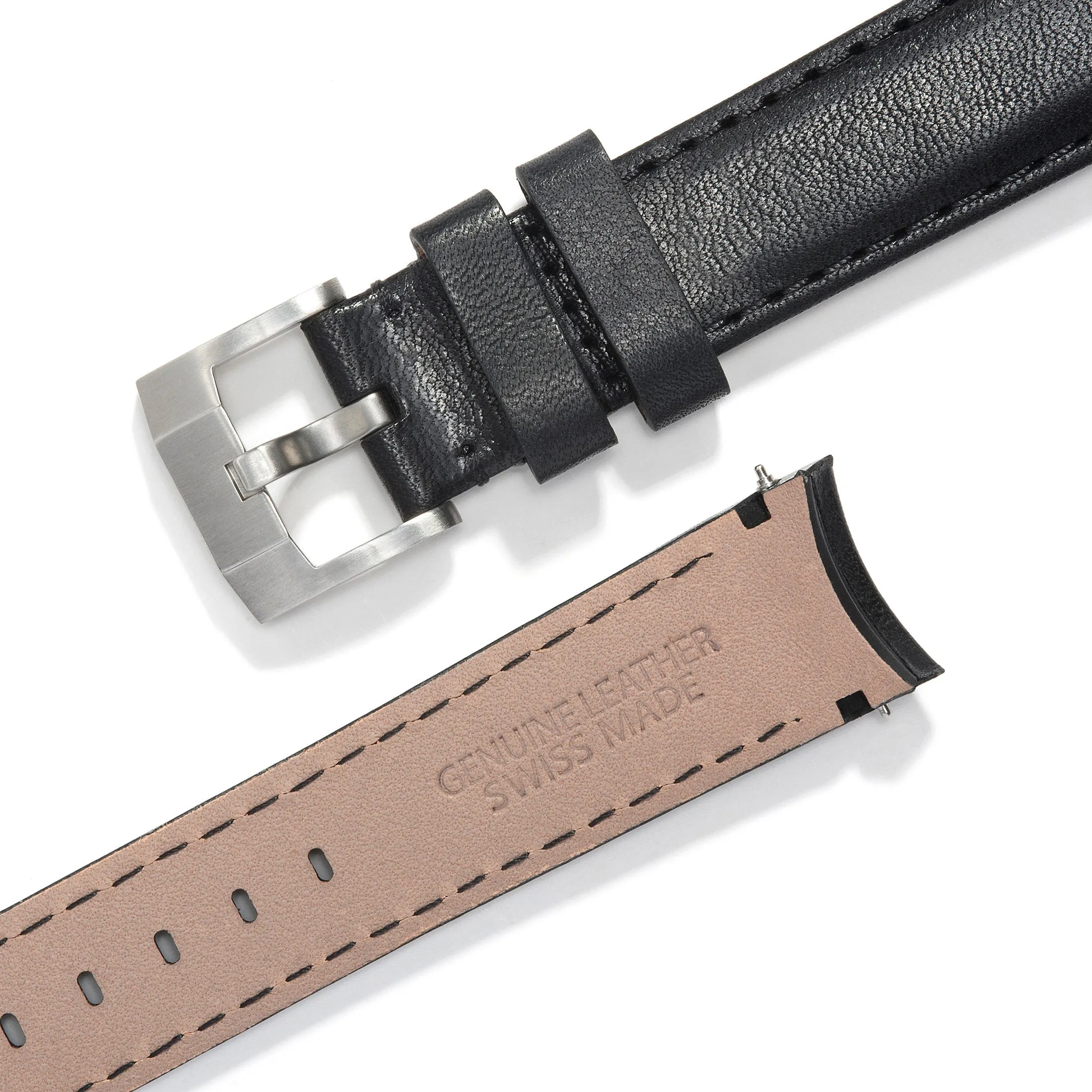 Curved End Leather Strap for Rolex Yacht-Master with Tang Buckle
