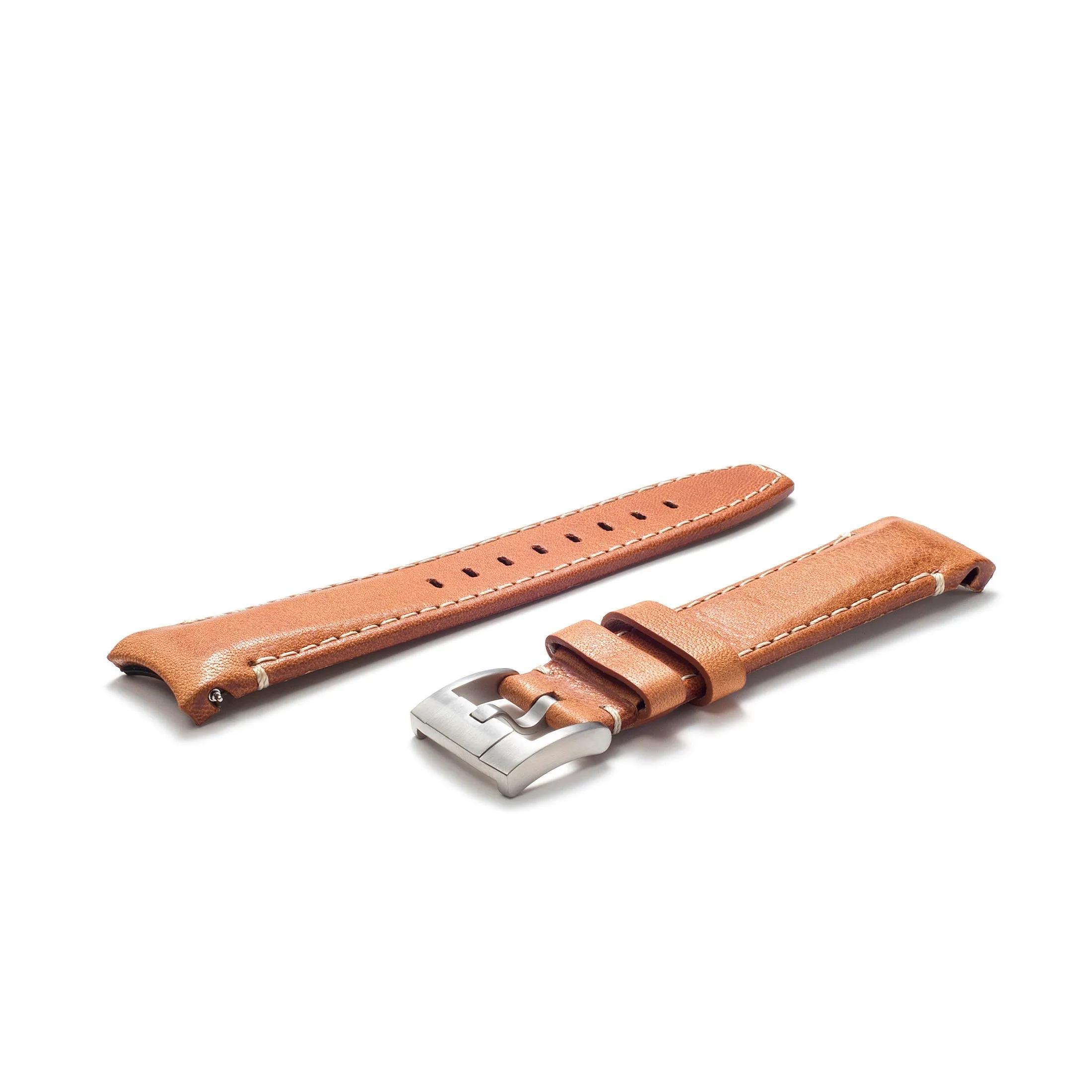 Curved End Leather Strap for Rolex Yacht-Master with Tang Buckle