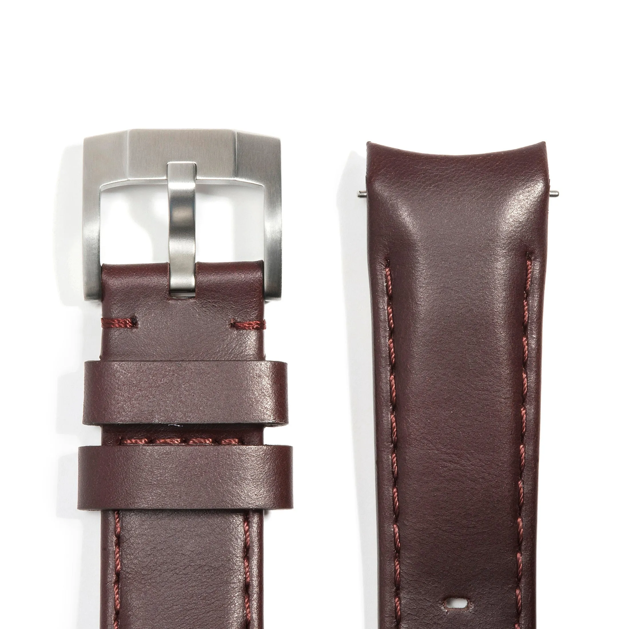 Curved End Leather Strap for Rolex Yacht-Master with Tang Buckle