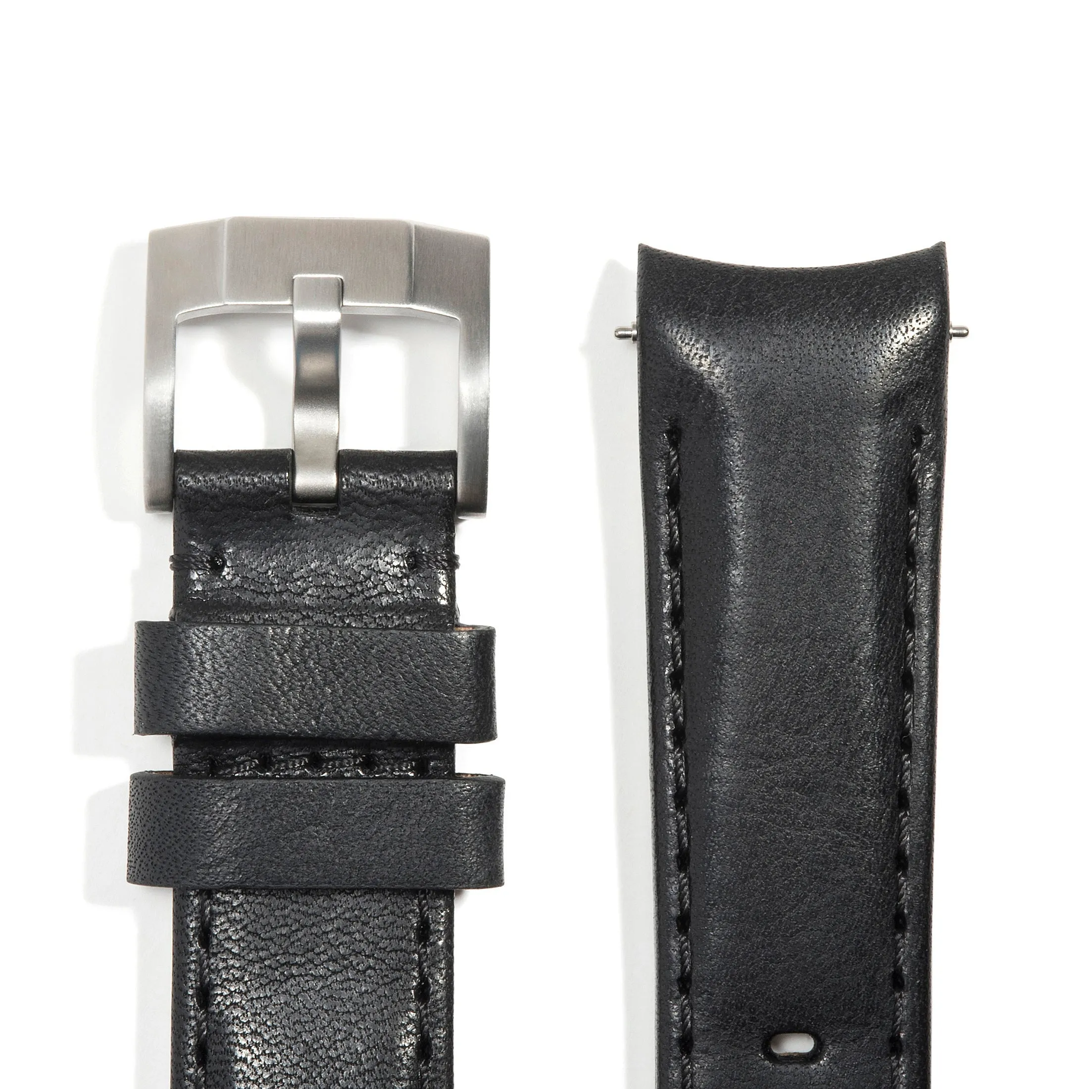 Curved End Leather Strap for Rolex Yacht-Master with Tang Buckle
