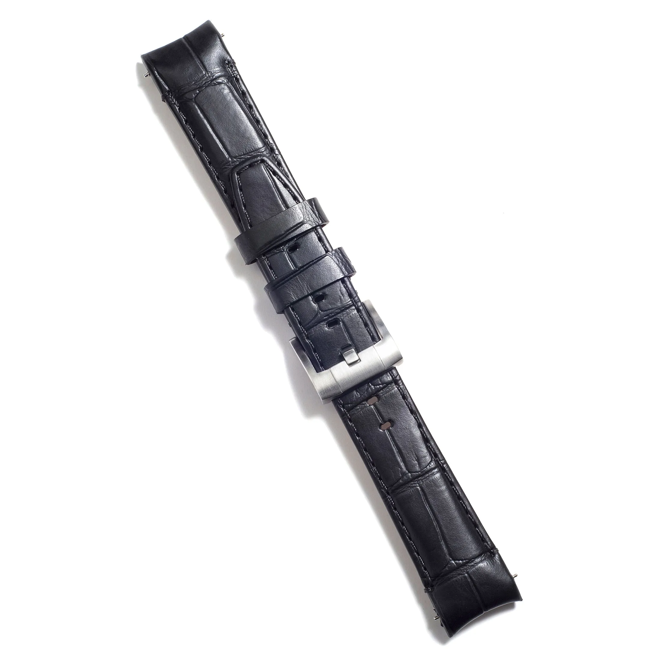 Curved End Leather Strap for Rolex Yacht-Master with Tang Buckle